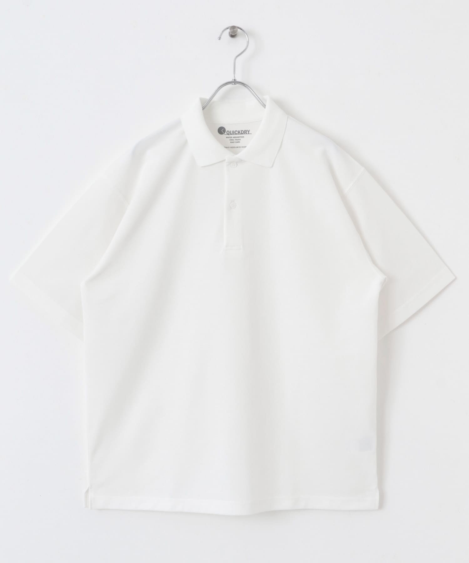 『XLサイズ/WEB限定』『吸水速乾/接触冷感/イージーケア』クイックドライ 鹿の子 ポロシャツ WHITE M