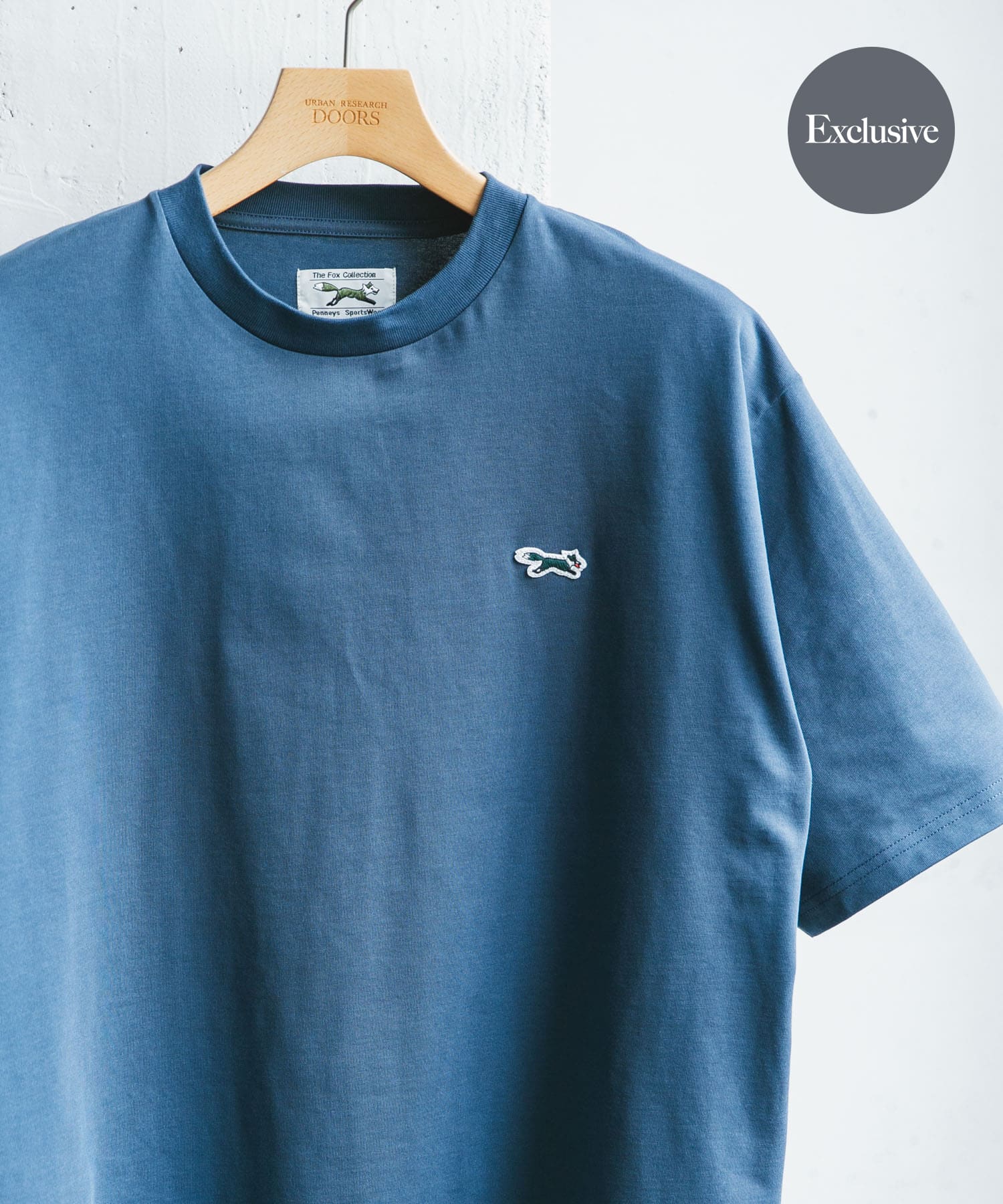 『一部WEB限定』『別注』PENNEYS×DOORS　THE FOX 天竺 S/S Tシャツ BLUE M