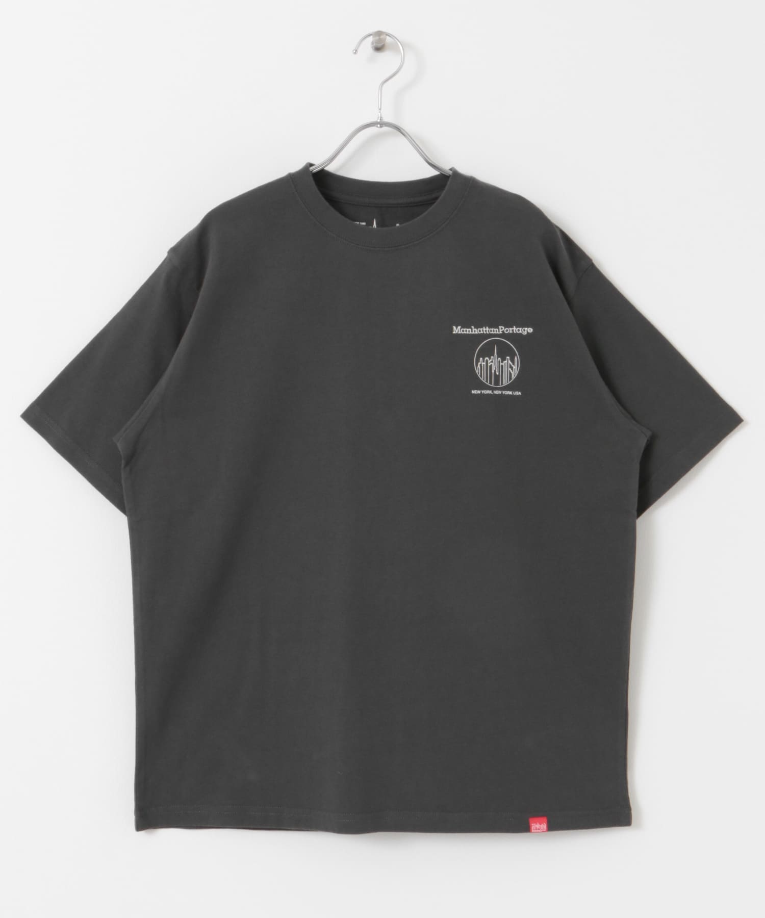 『別注』MANHATTAN PORTAGE×DOORS　1ポイントプリントTシャツ CHARCOAL M