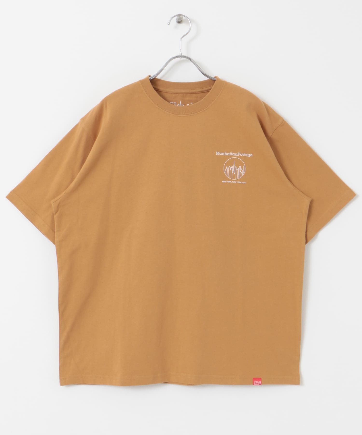 『別注』MANHATTAN PORTAGE×DOORS　1ポイントプリントTシャツ ORANGE M