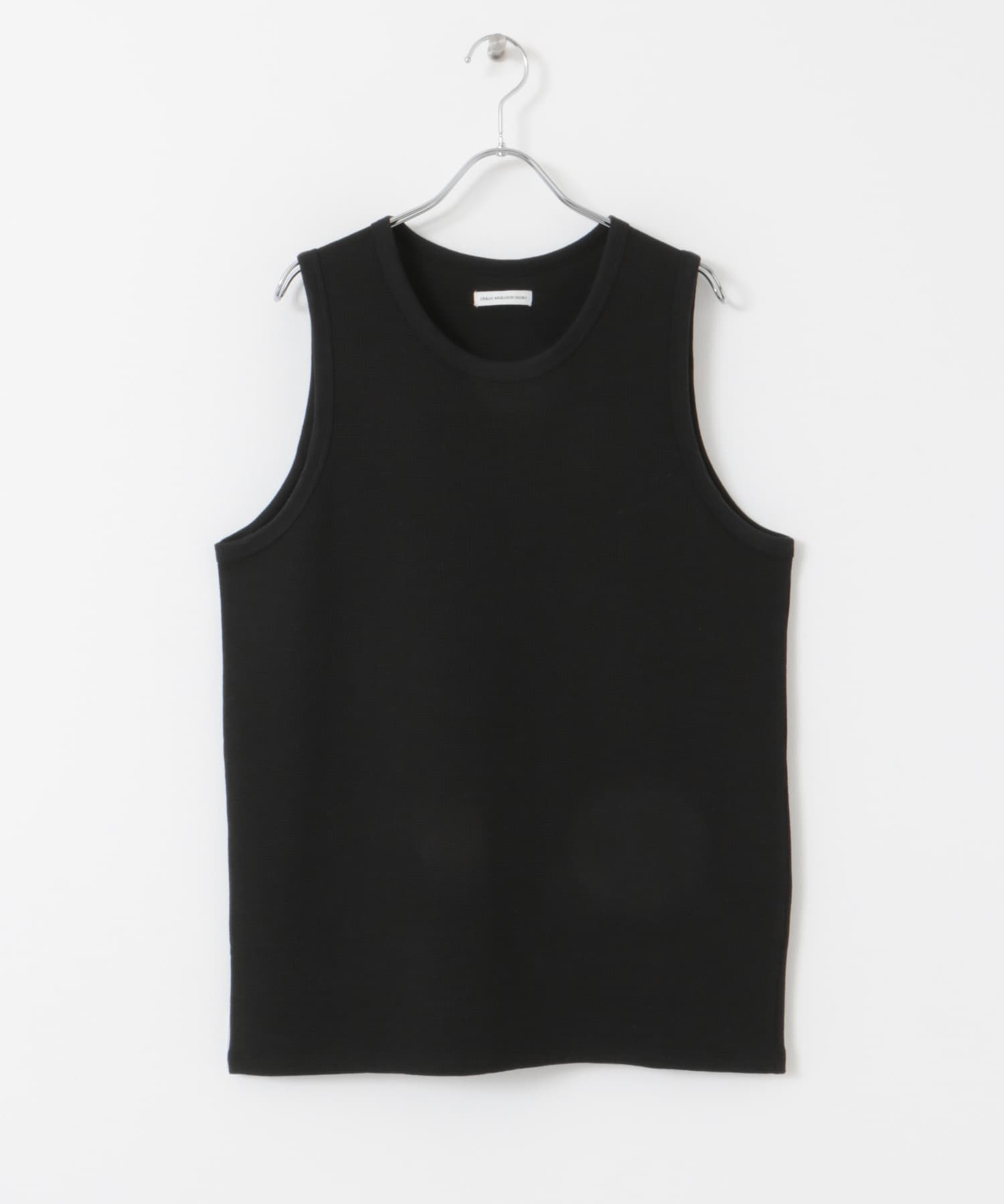 吸水速乾ワッフルタンクトップ BLACK M