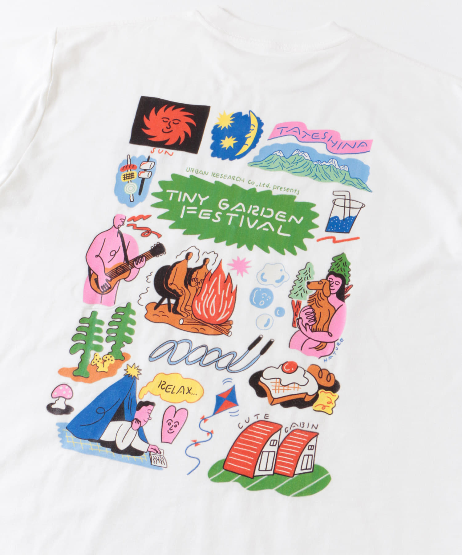 『UR TECH ひやサラクール』TINY GARDEN FESTIVAL×norahi Tee WHITE M