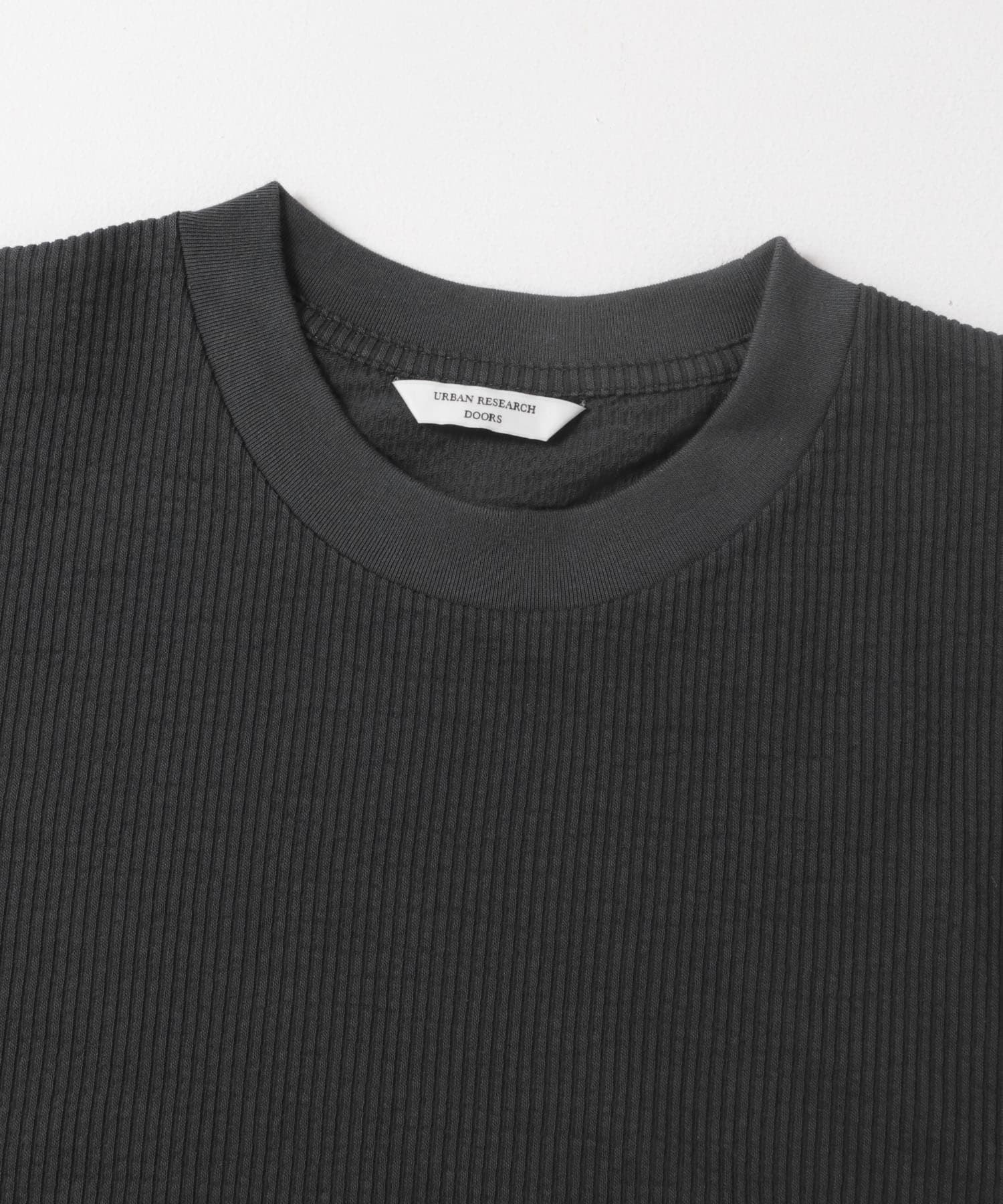 シルケットシアサッカーTシャツ CHARCOAL M