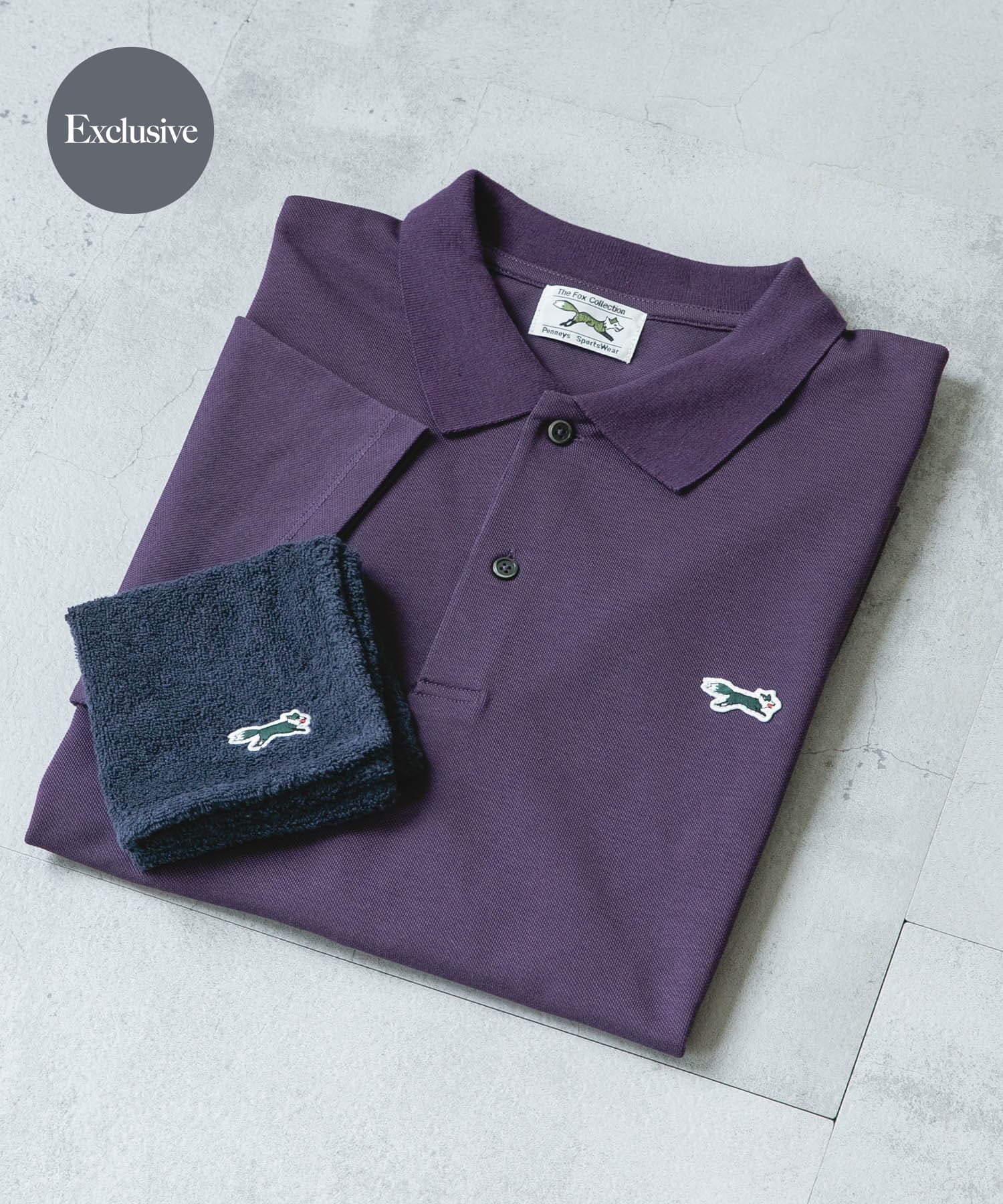 別注』PENNEYS×DOORS THE FOX ポロシャツ&ハンドタオルセット(M ASH