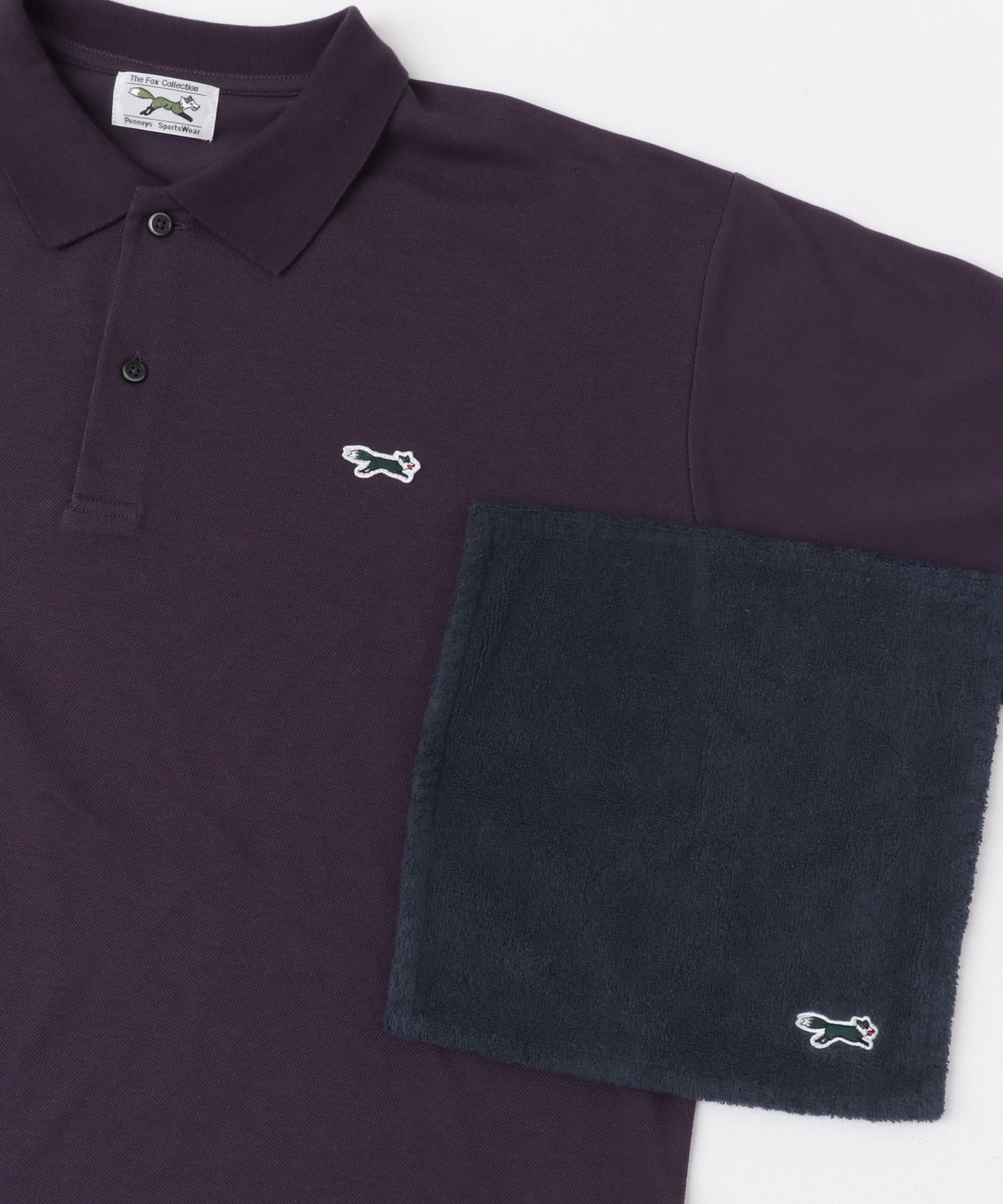 『別注』PENNEYS×DOORS　THE FOX ポロシャツ&ハンドタオルセット PURPLE M