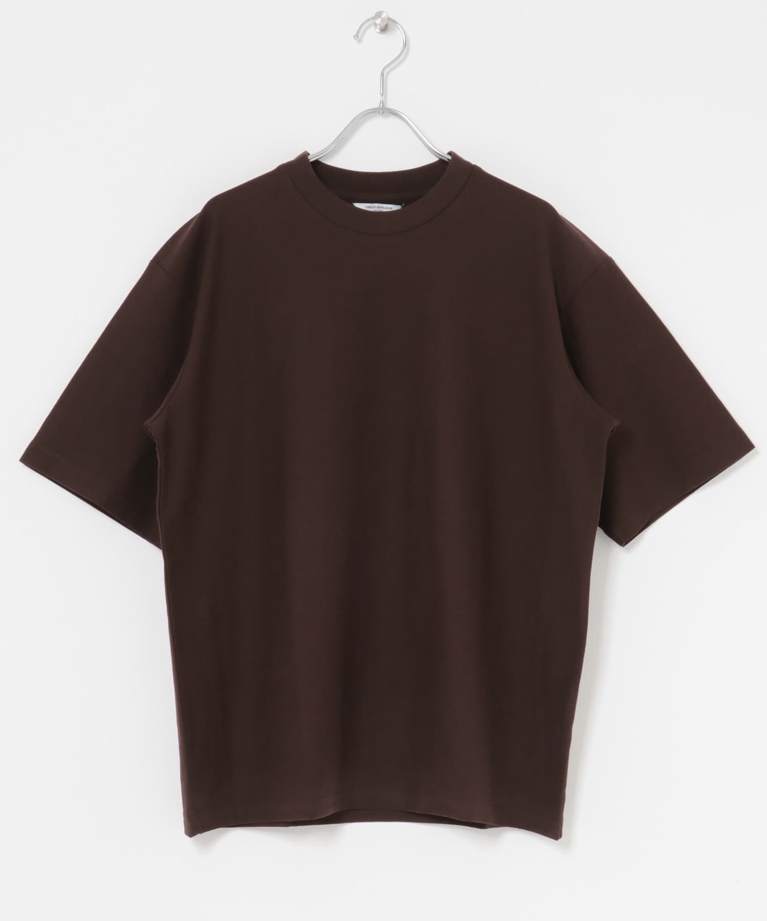 ミラノリブシルケット ショートスリーブTシャツ BROWN M