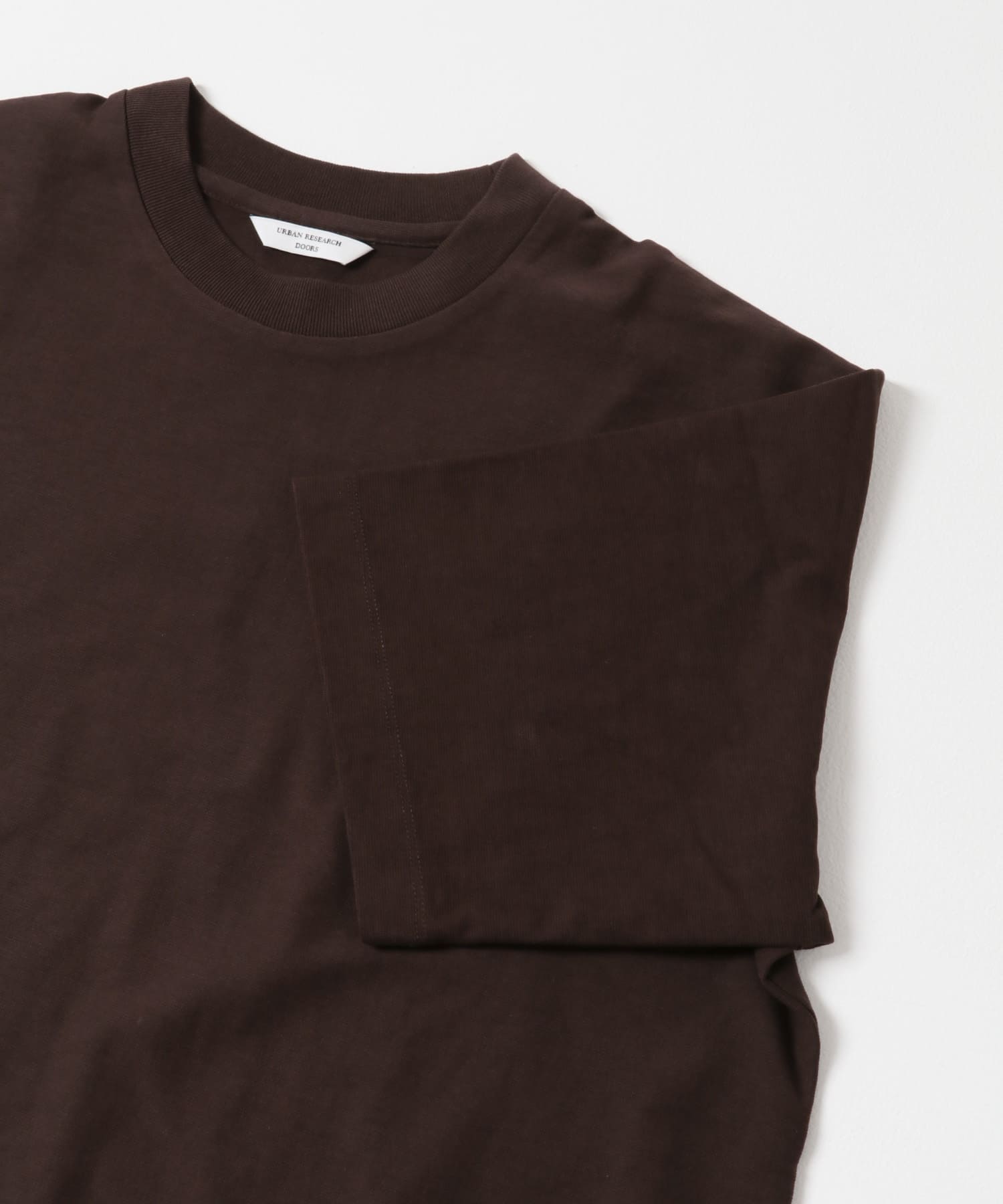 ミラノリブシルケット ショートスリーブTシャツ BROWN M
