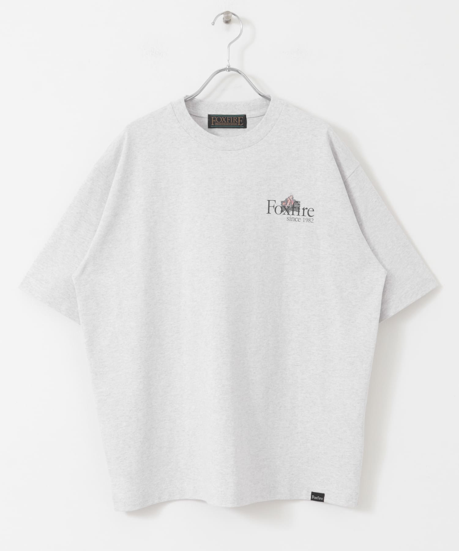 『別注』Foxfire×DOORS　焚火プリントTシャツ ASH GRAY M