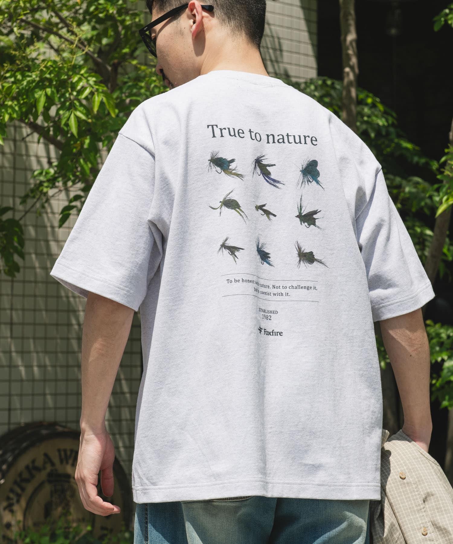 別注』Foxfire×DOORS 毛針プリントTシャツ(M WHITE): トップス
