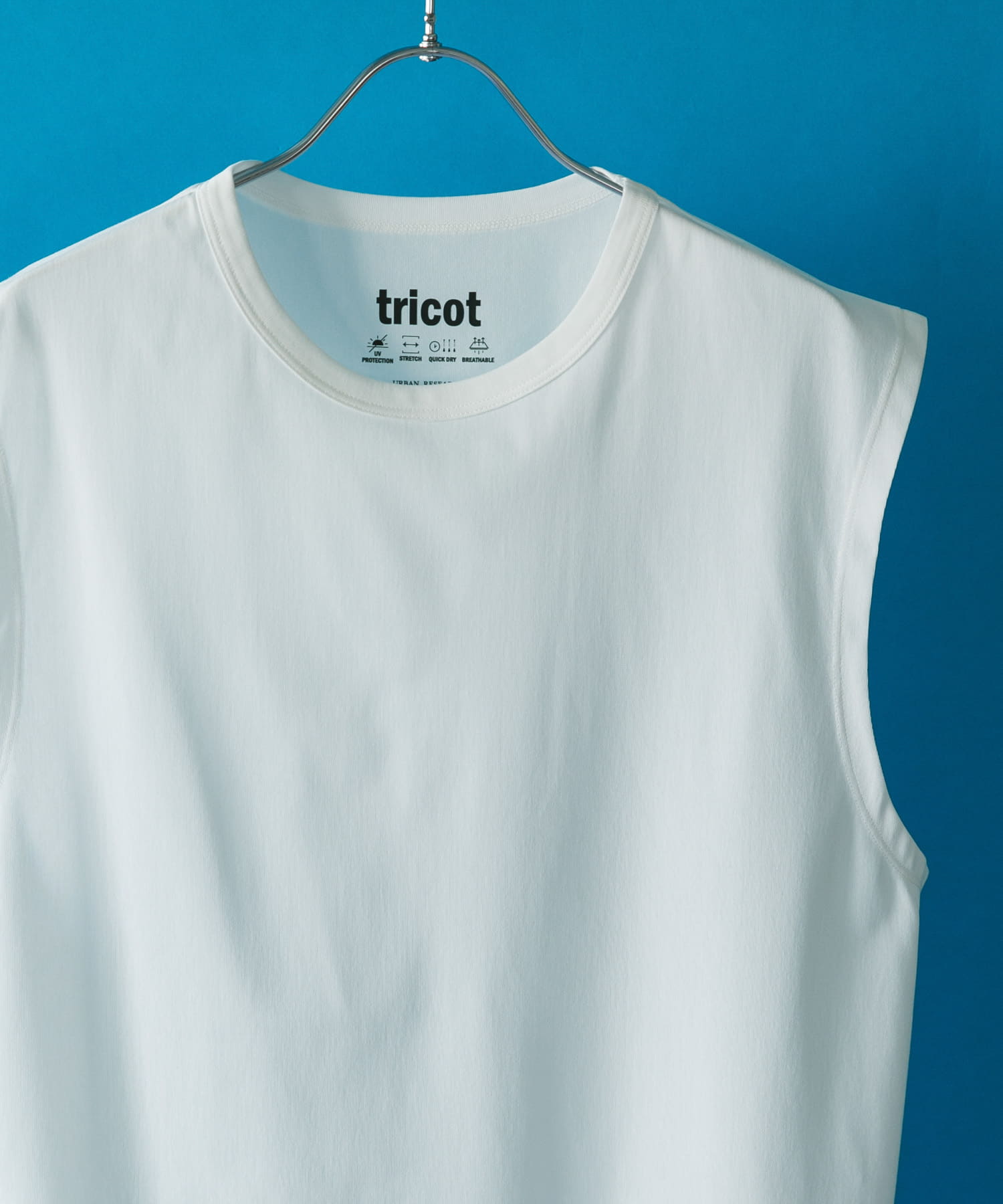 トリコットノースリーブ WHITE M