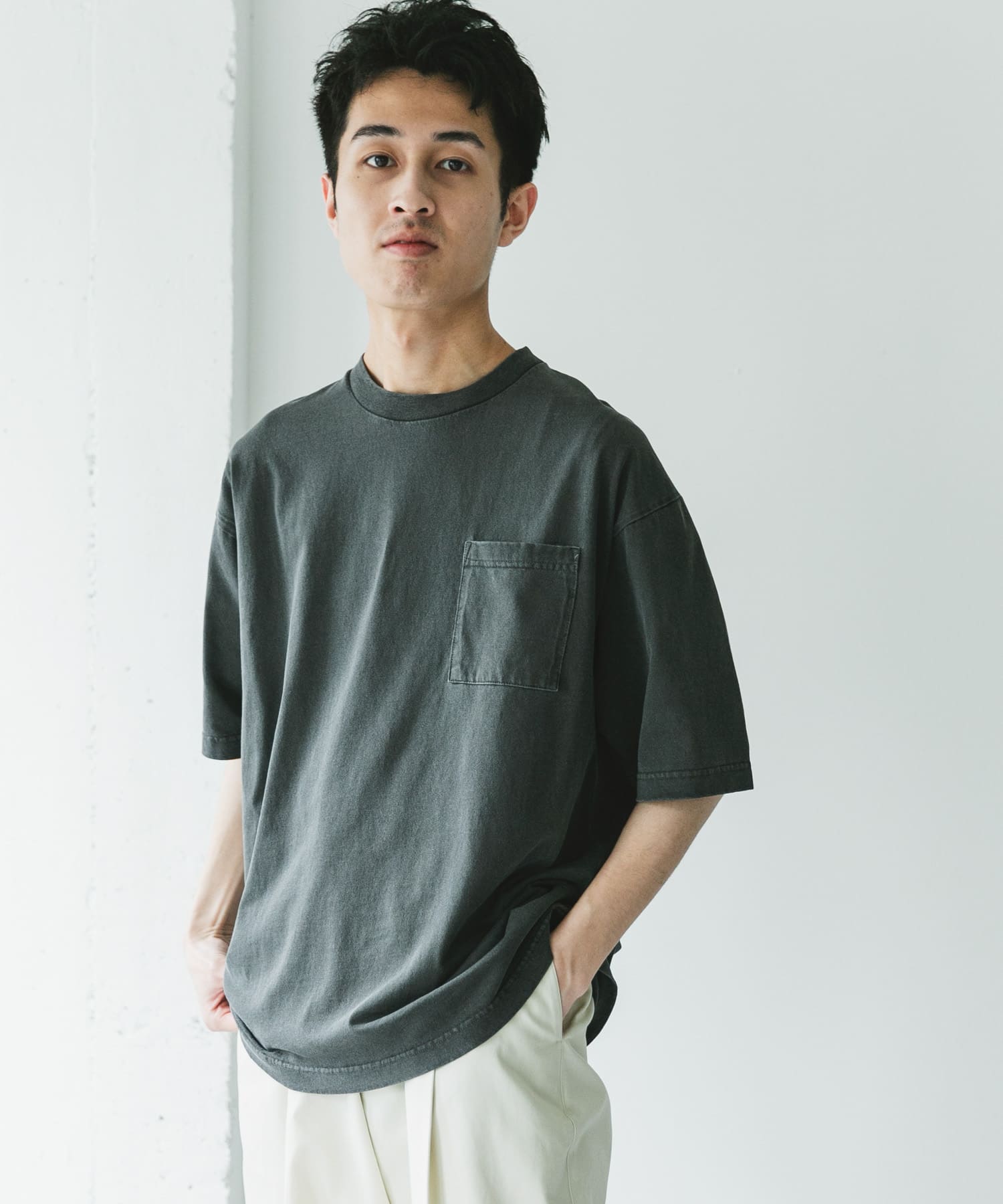 ピグメントダイ半袖Tシャツ