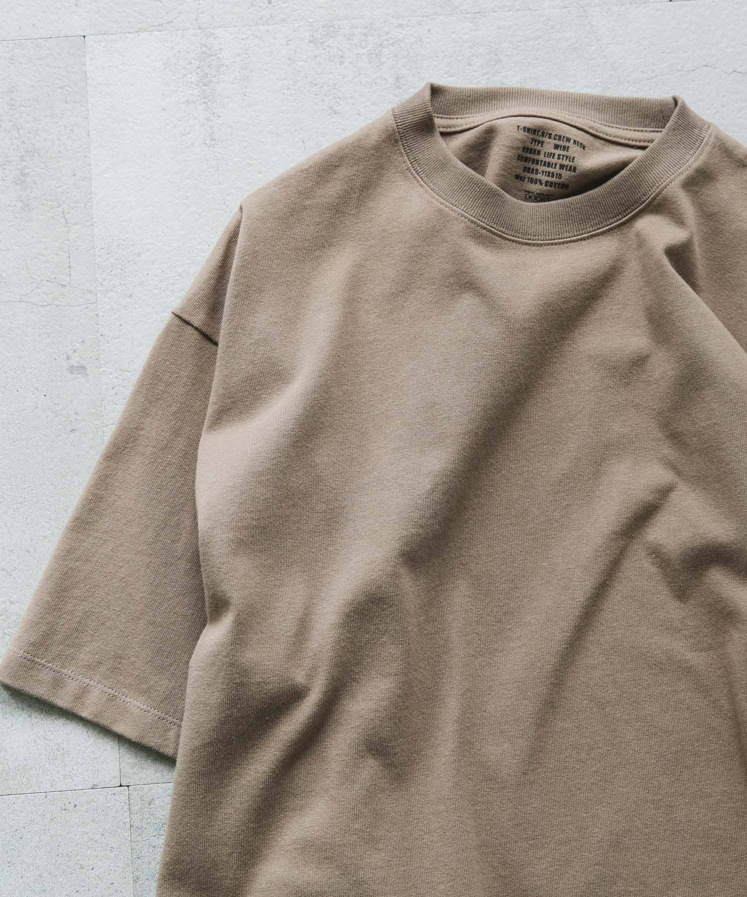 10オンス クルーネックショートスリーブTシャツ BEIGE M