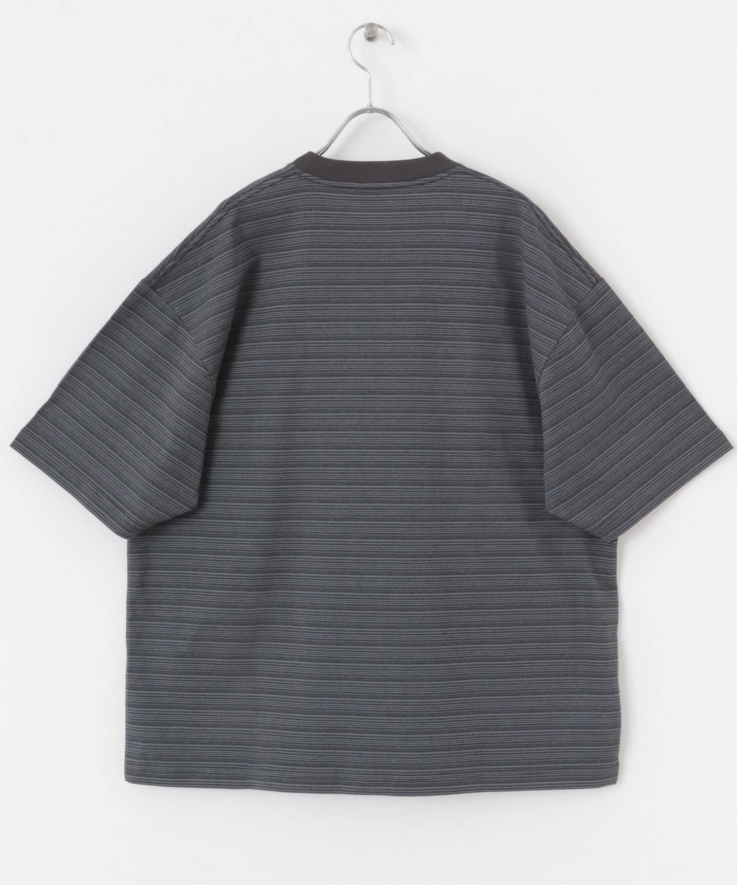 メランジボーダー ショートスリーブ Tシャツ CHARCOAL M