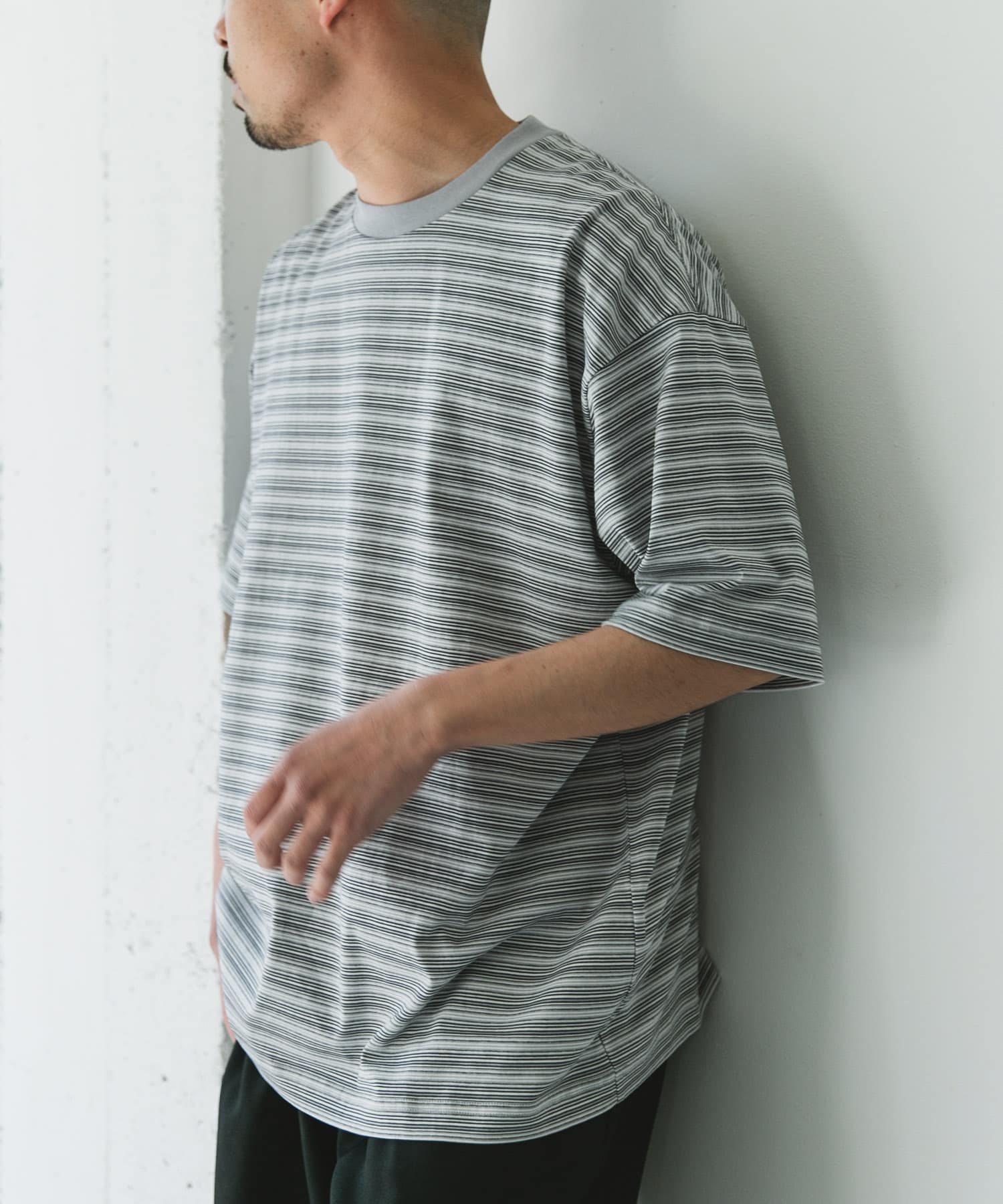 メランジボーダー ショートスリーブ Tシャツ