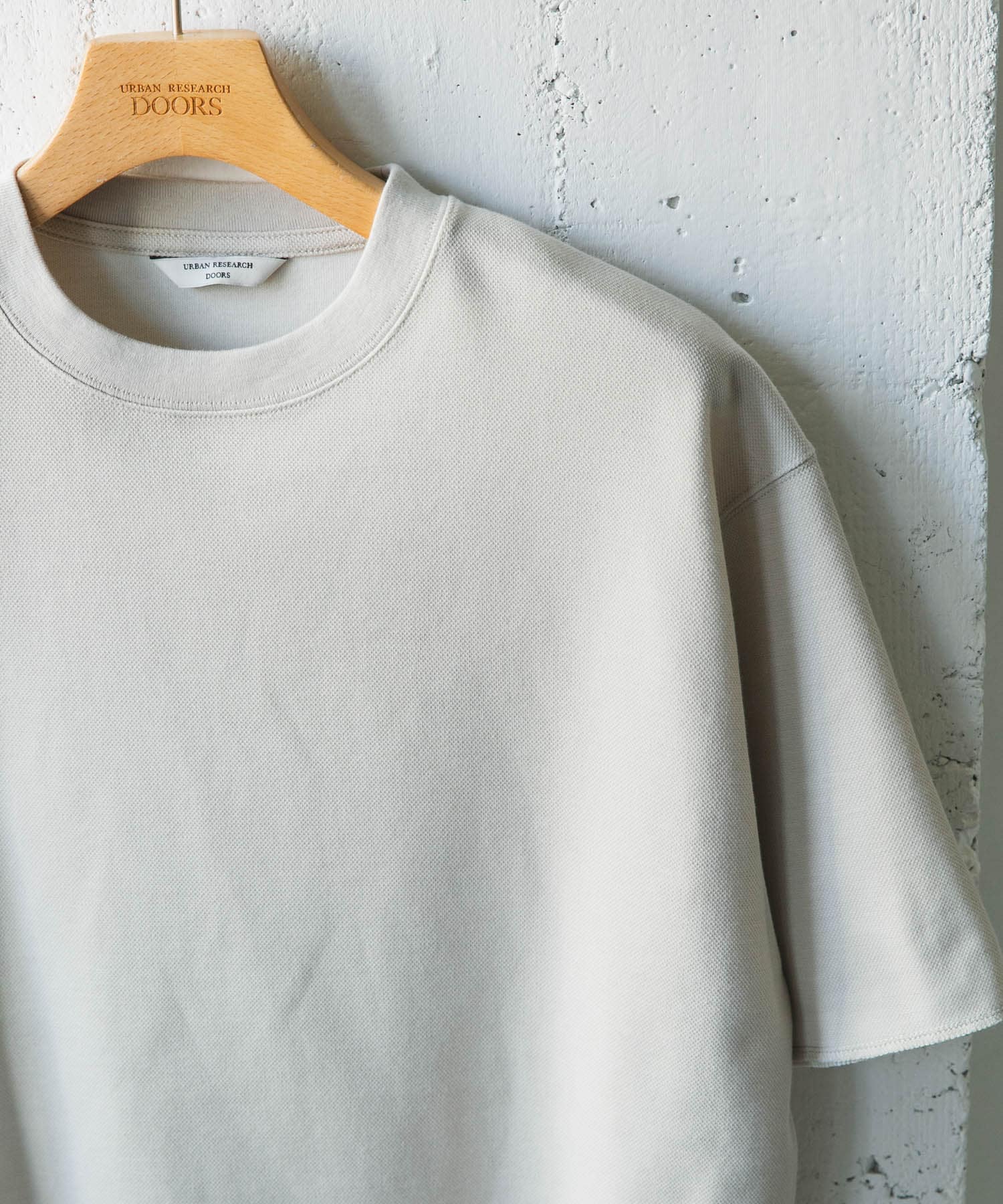 鹿の子 ダブルフェイス ショートスリーブ Tシャツ CREAM M