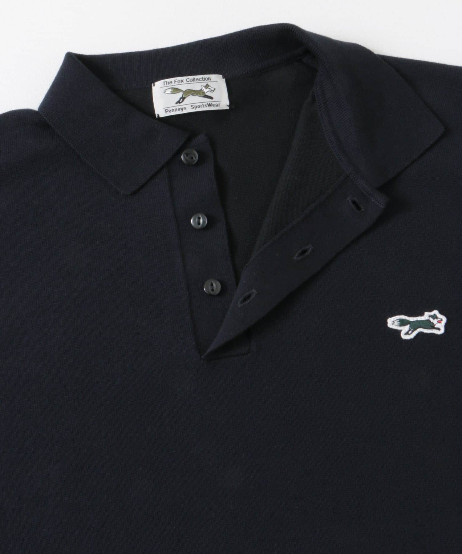 『XLサイズ/WEB限定』『別注』PENNEYS×DOORS　THE FOX ハイゲージ ニットポロ NAVY M