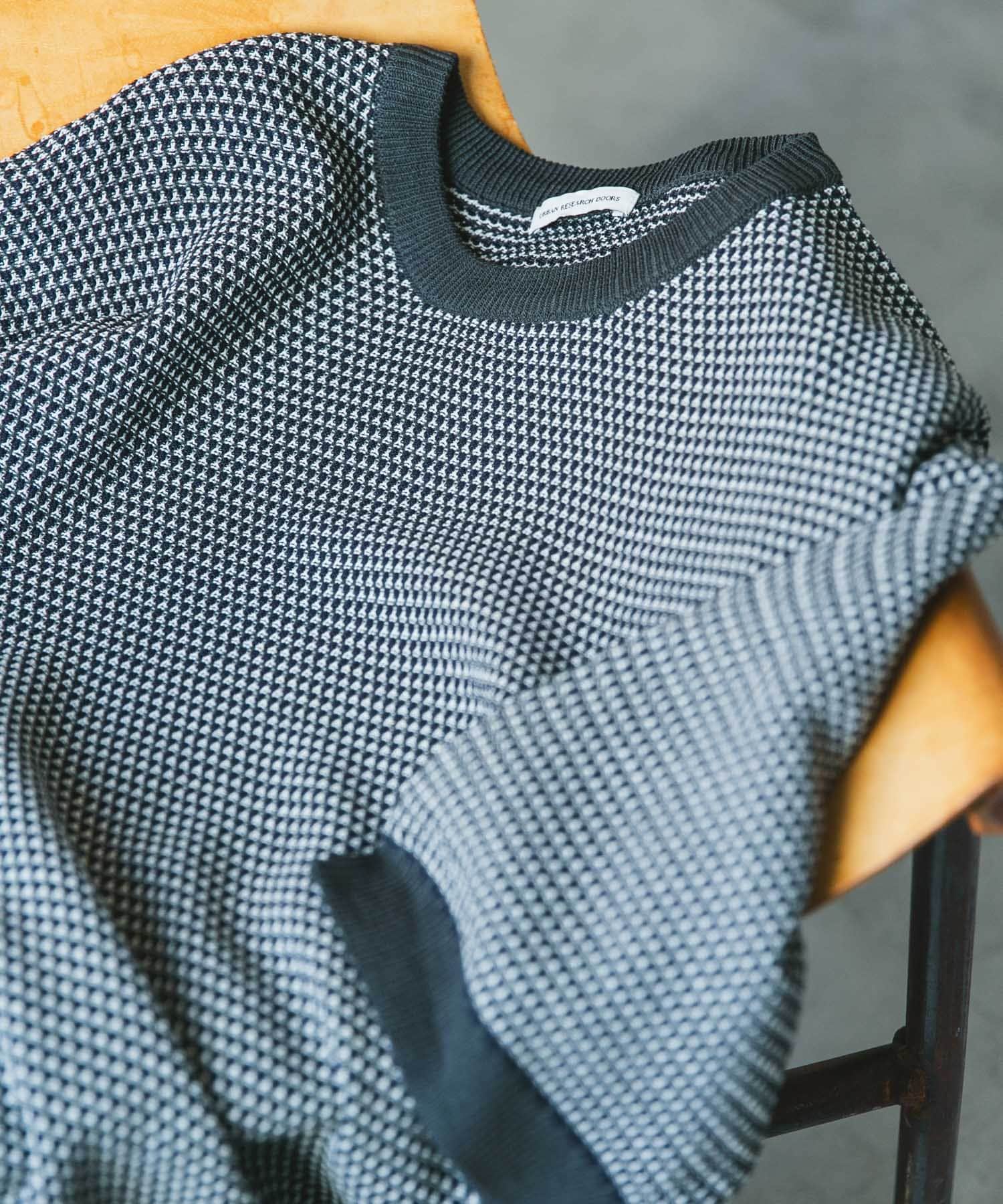 変形鹿の子ニットTシャツ