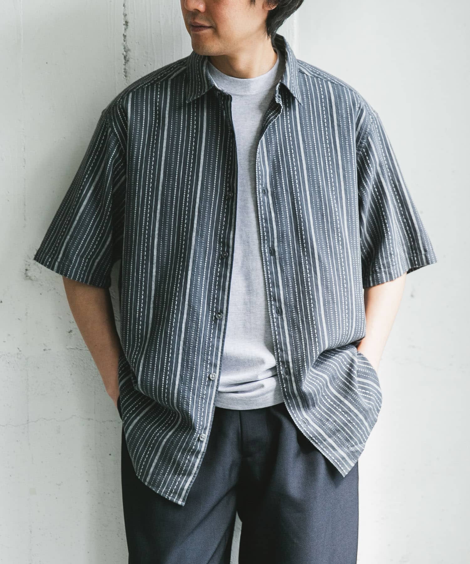 ヘンプコットン レギュラーカラーシャツ