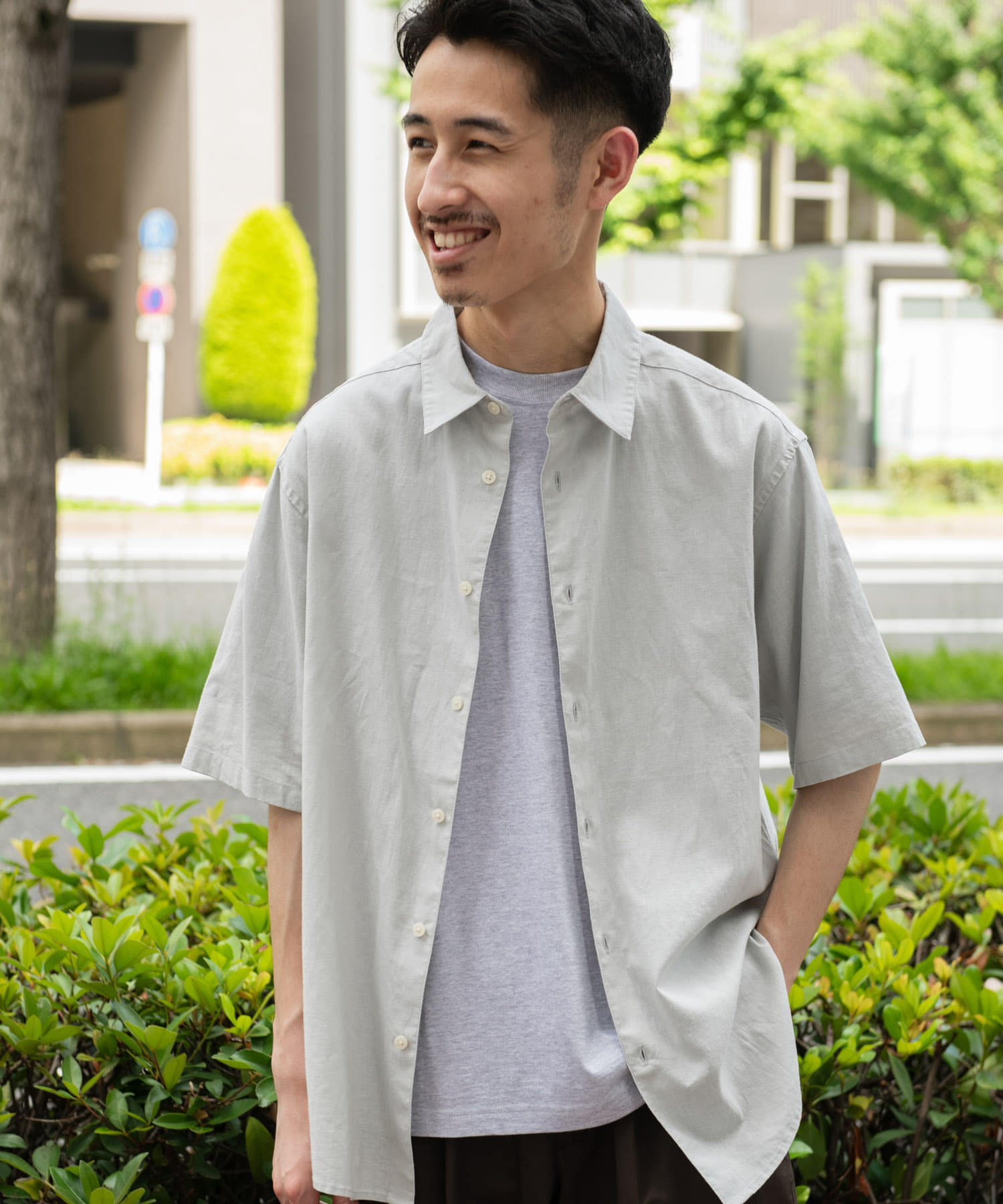 ヘンプコットン レギュラーカラーシャツ