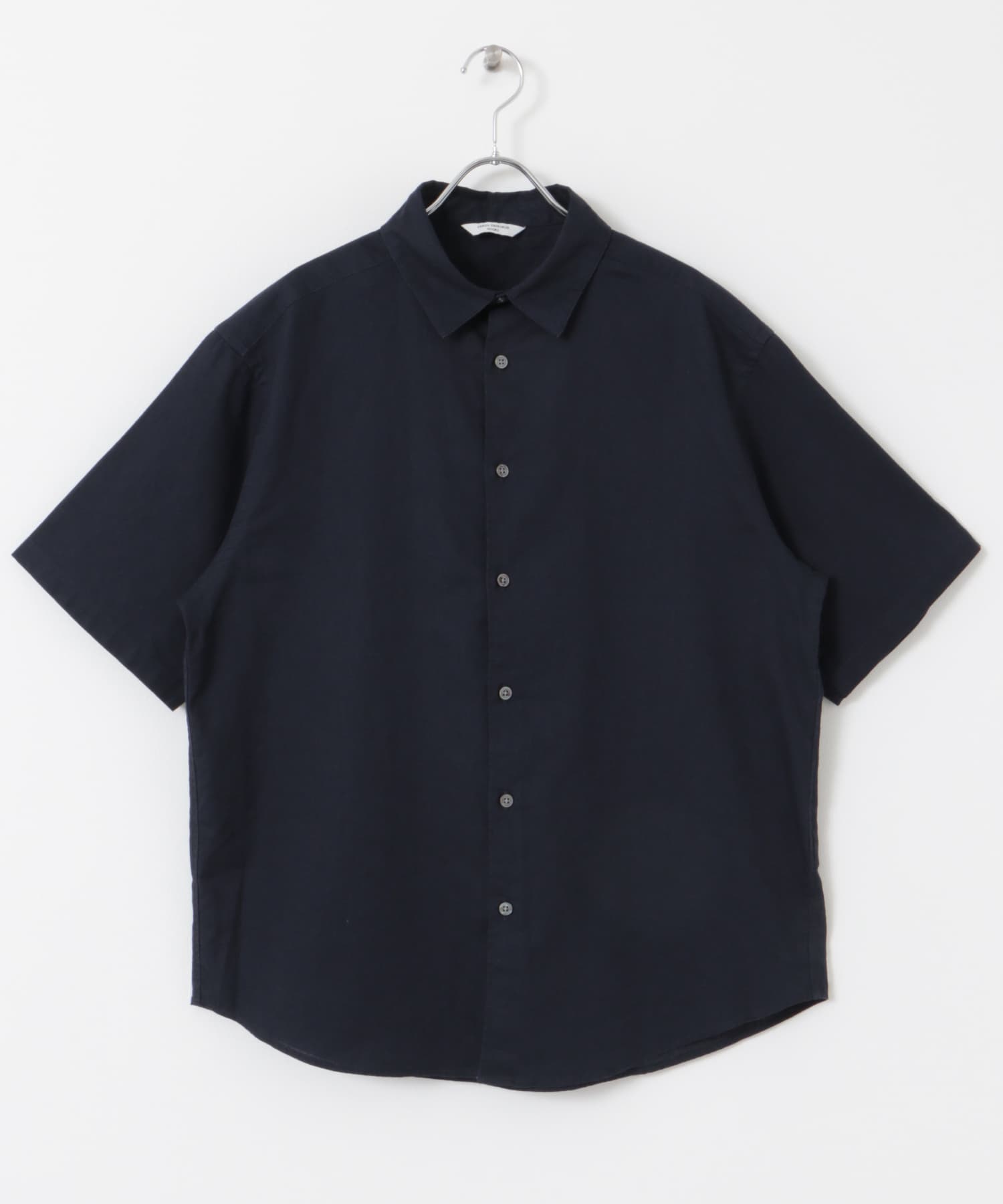 ヘンプコットン レギュラーカラーシャツ D.NAVY M
