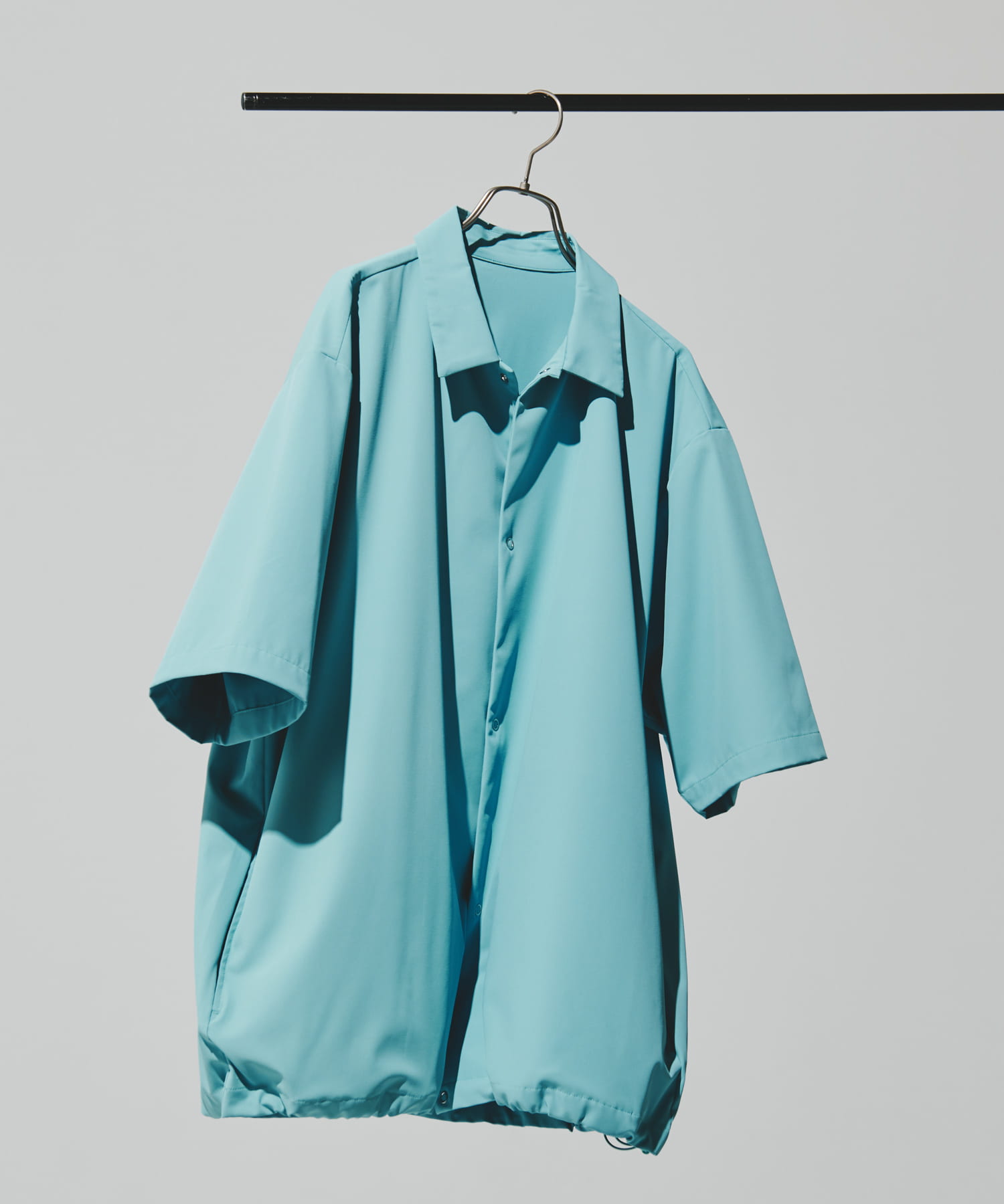 『仁村紗和さん着用』『UR TECH』サマシェア シャツカーディガン L.BLUE XL