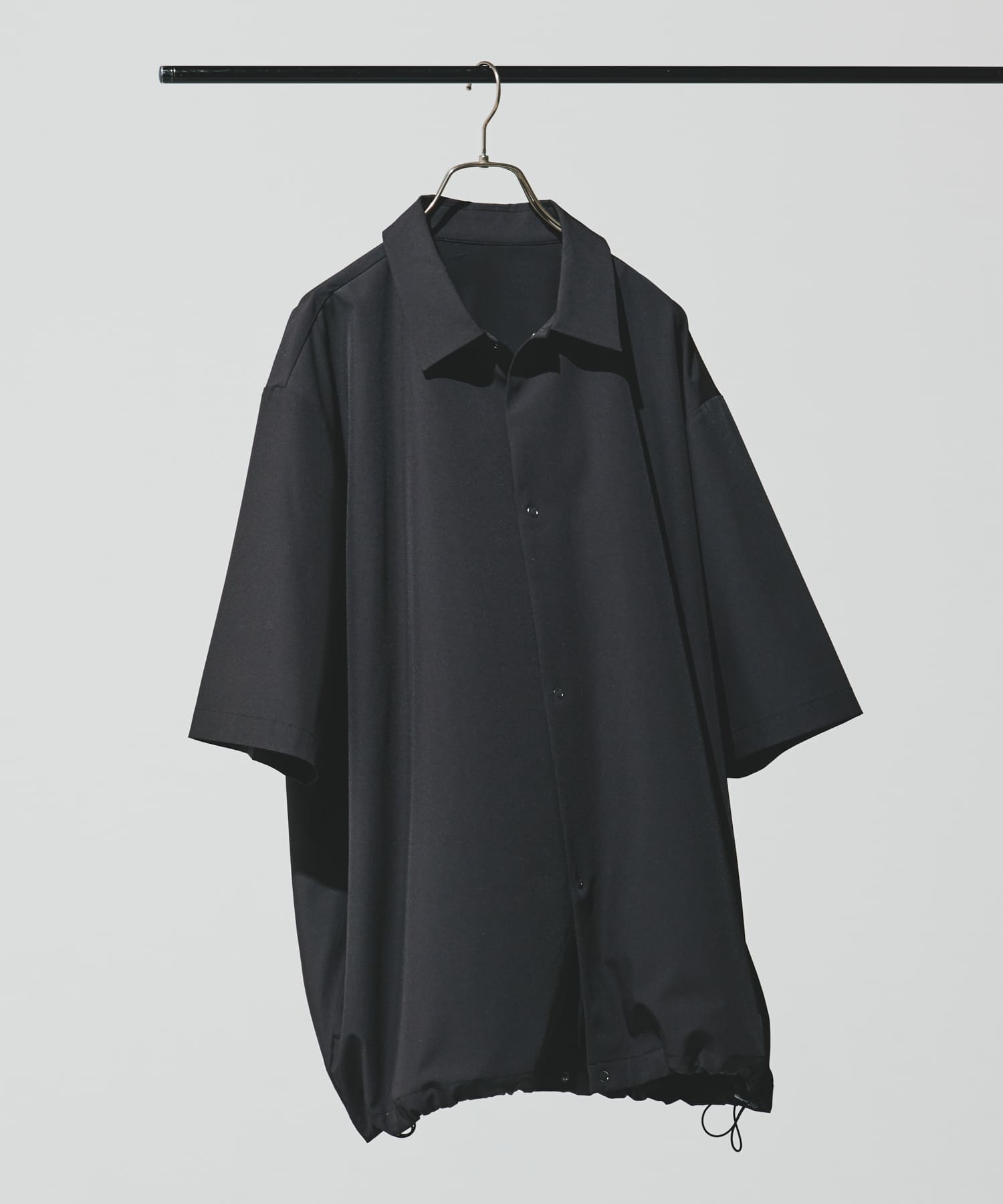 『仁村紗和さん着用』『UR TECH』サマシェア シャツカーディガン BLACK L