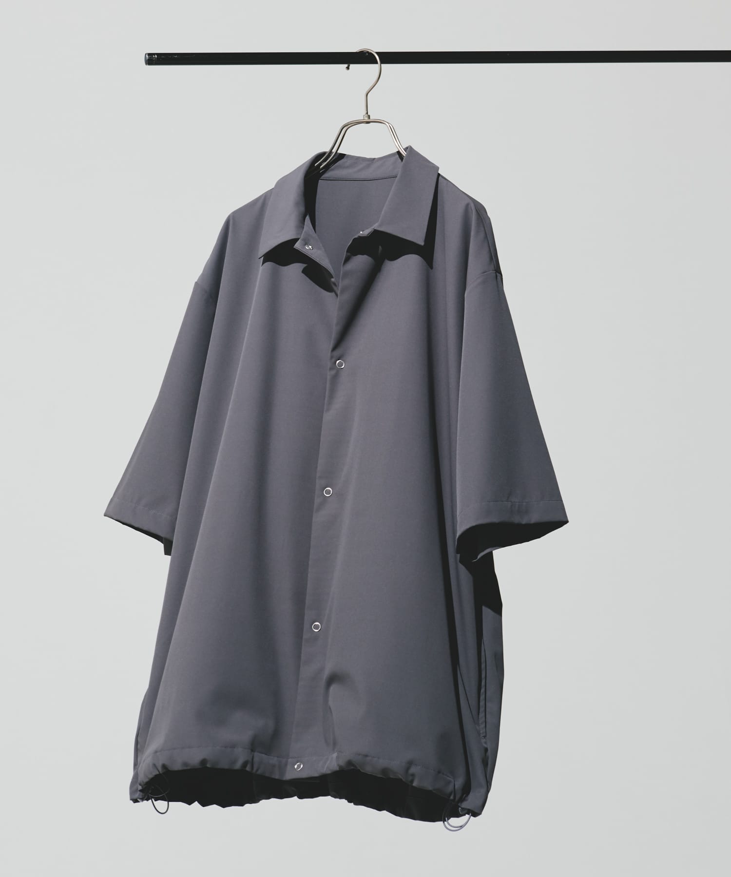 『仁村紗和さん着用』『UR TECH』サマシェア シャツカーディガン GRAY XL