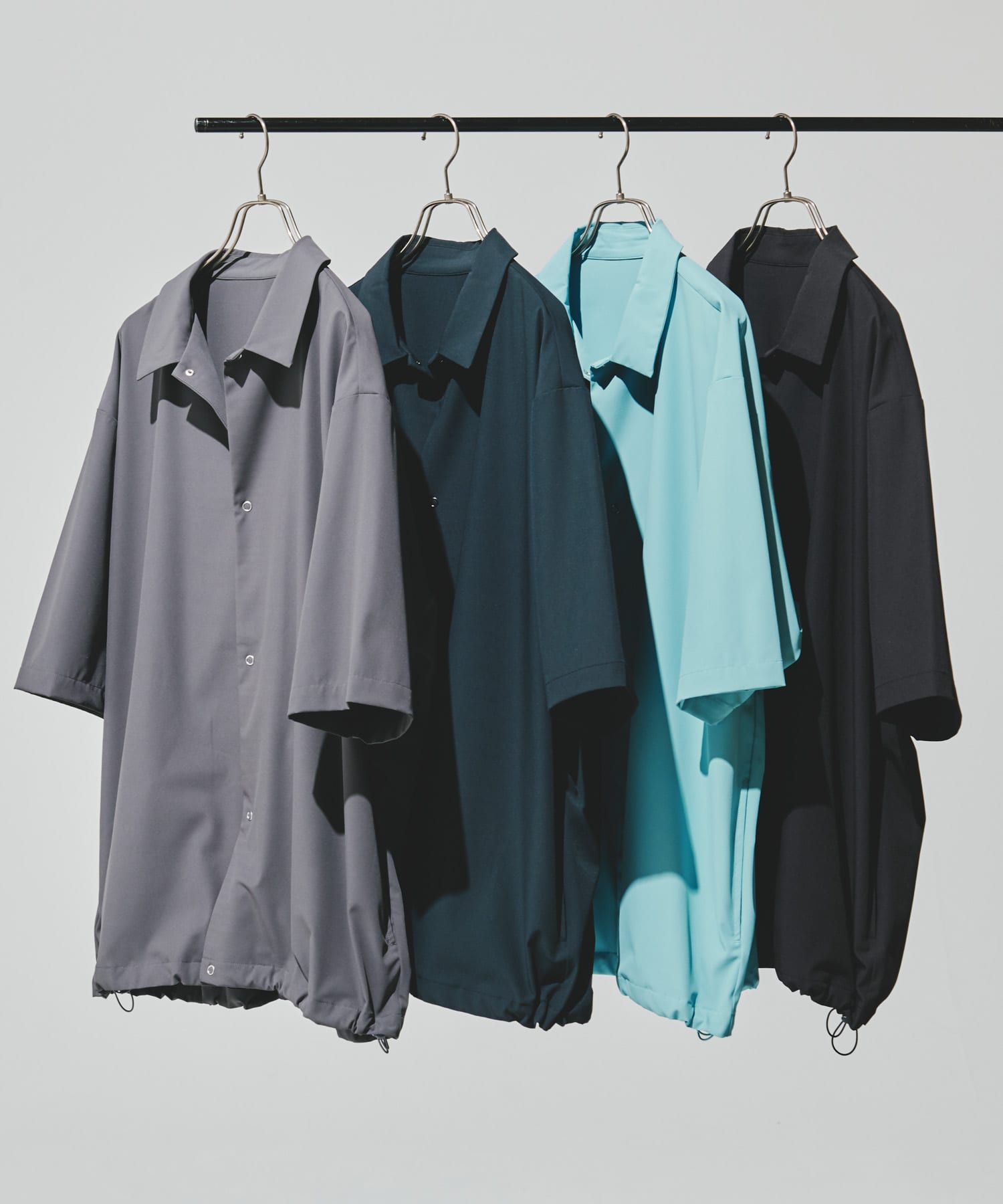 『仁村紗和さん着用』『UR TECH』サマシェア シャツカーディガン GRAY XL