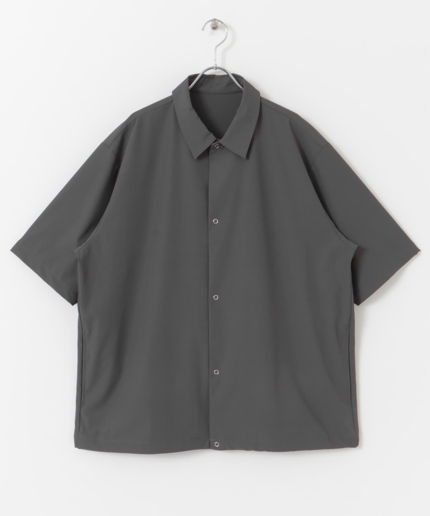 『仁村紗和さん着用』『UR TECH』サマシェア シャツカーディガン GRAY M