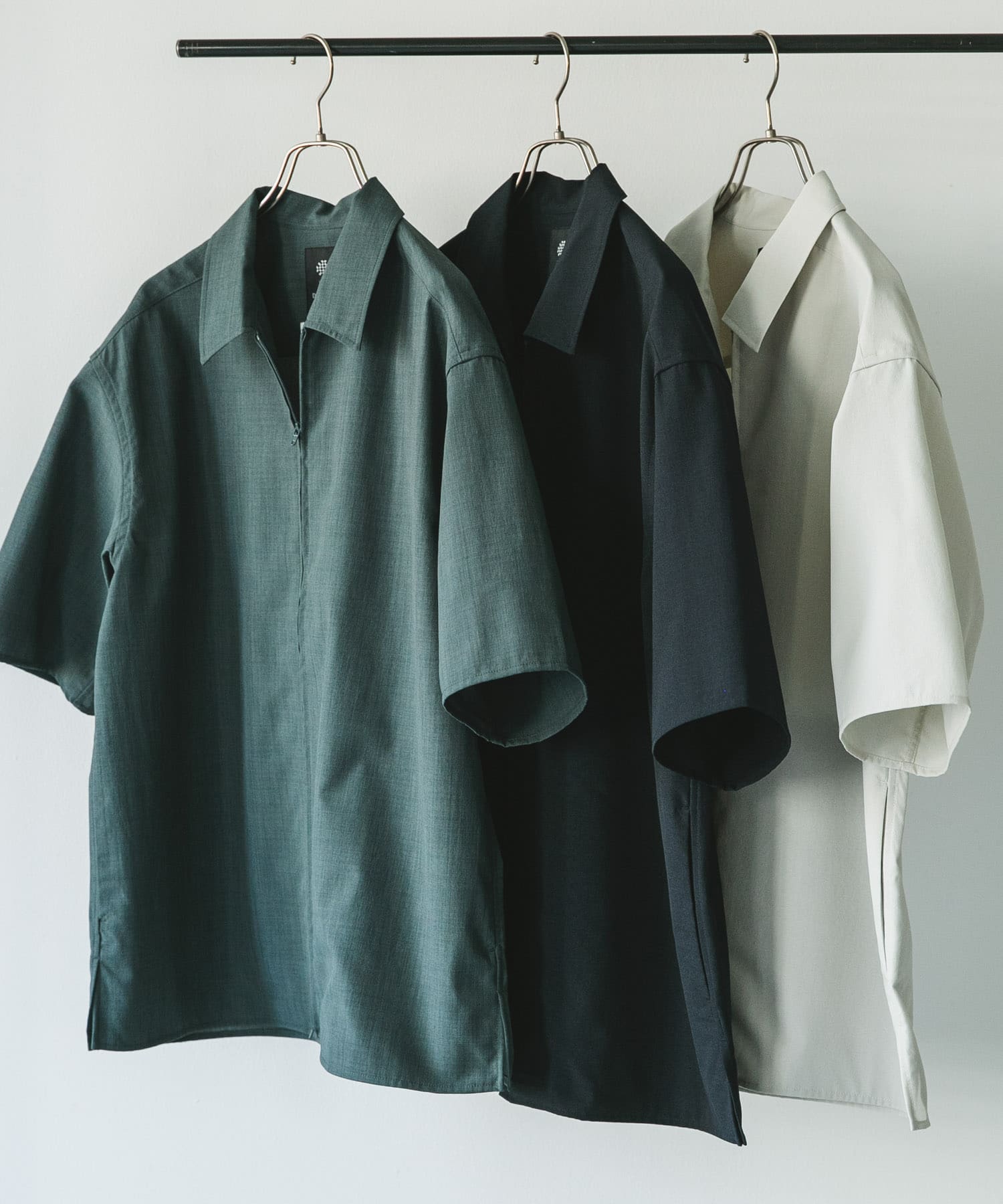 『UR TECH DRYLUXE』ZIP SHIRTS BLUE GREEN L
