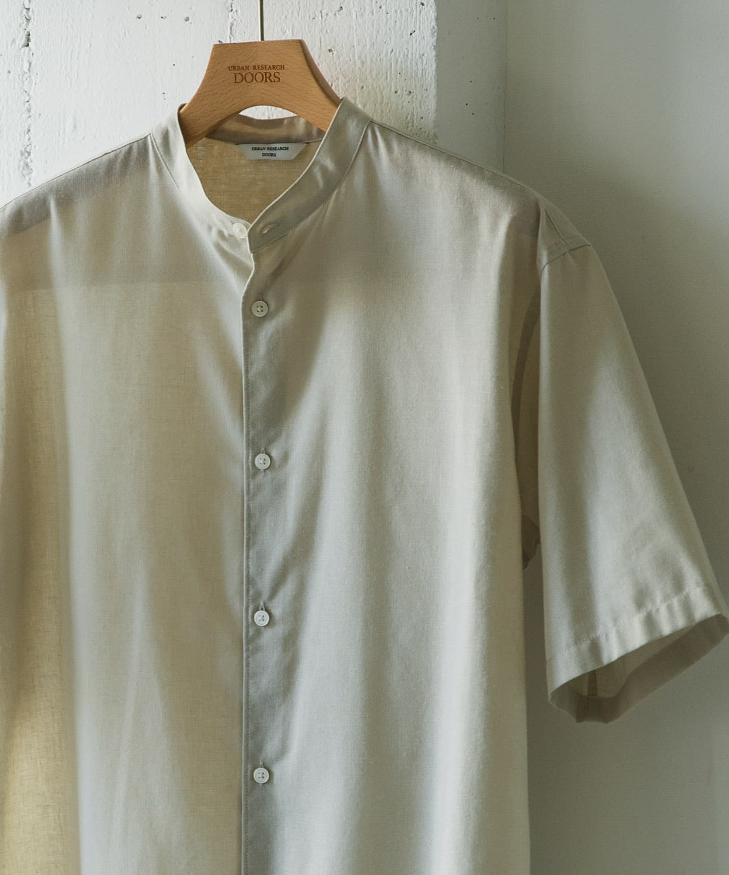 『XLサイズ/WEB限定』『UR TECH 高機能リネン』バンドカラーシャツ