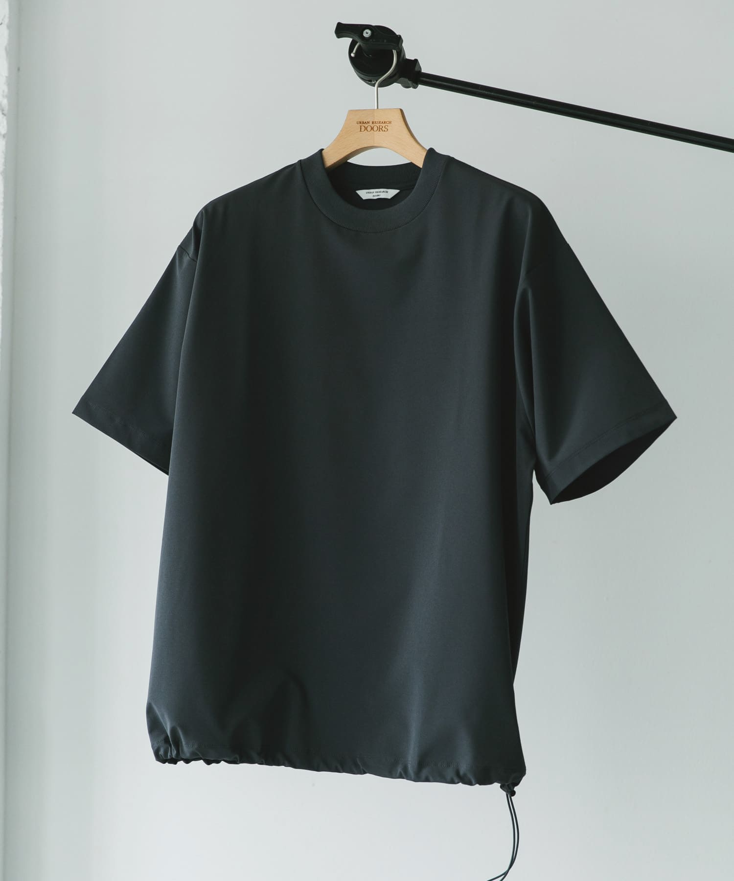 『吸水速乾/UVカット/防シワ』ダブルクロス ストレッチプルオーバー CHARCOAL L