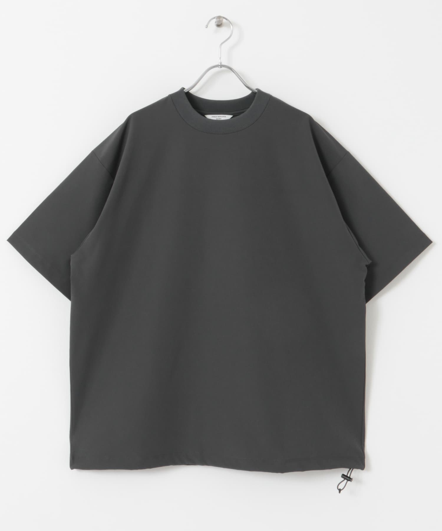 『吸水速乾/UVカット/防シワ』ダブルクロス ストレッチプルオーバー CHARCOAL M