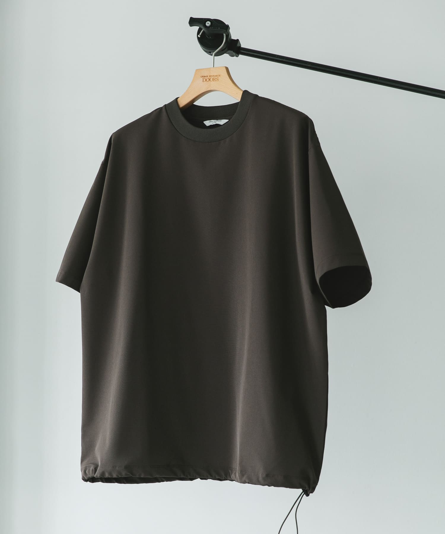 『吸水速乾/UVカット/防シワ』ダブルクロス ストレッチプルオーバー BROWN M