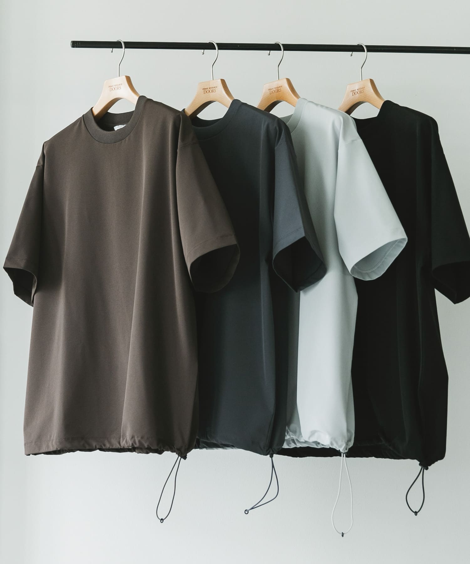 『吸水速乾/UVカット/防シワ』ダブルクロス ストレッチプルオーバー BROWN M