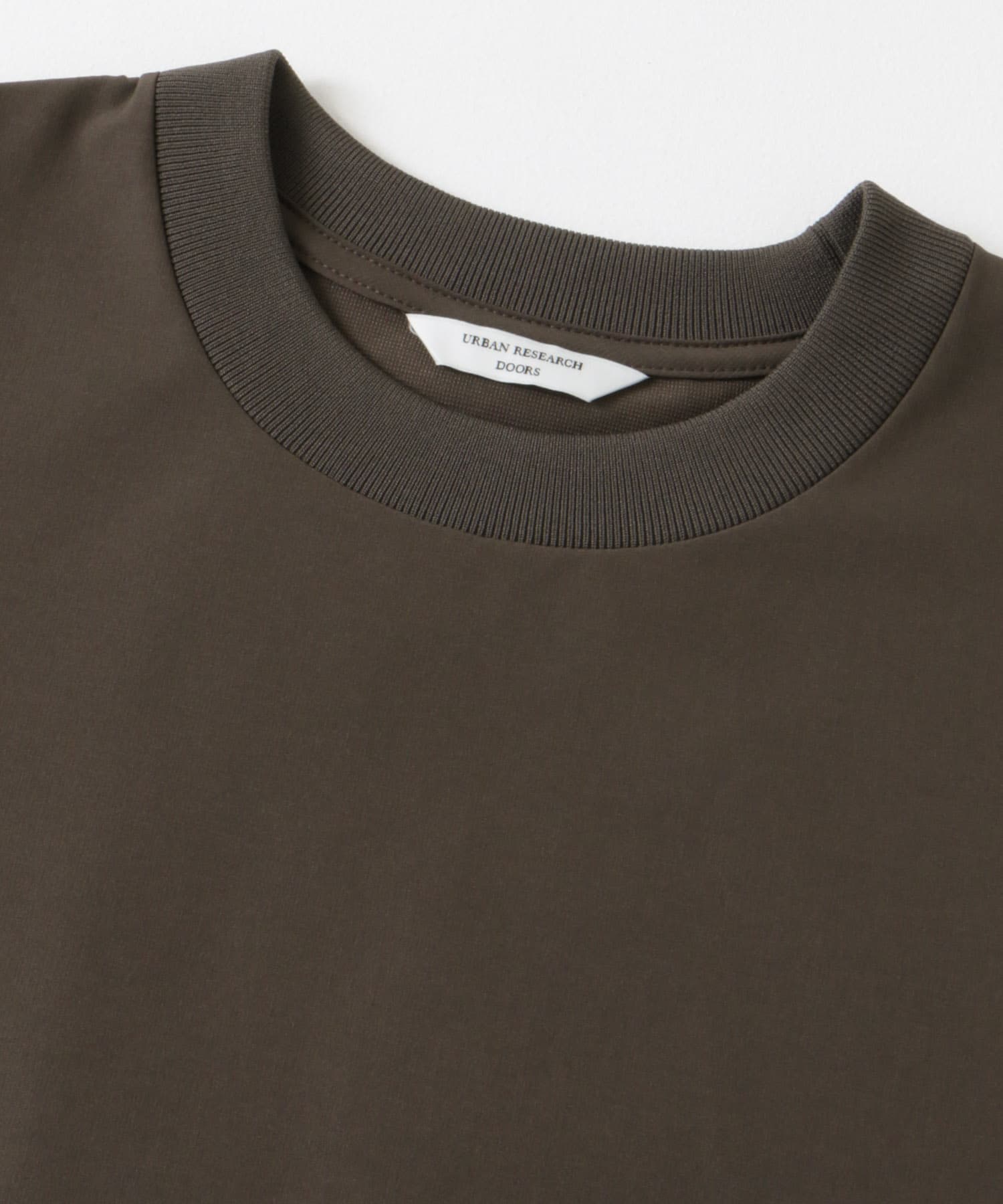 『吸水速乾/UVカット/防シワ』ダブルクロス ストレッチプルオーバー BROWN M