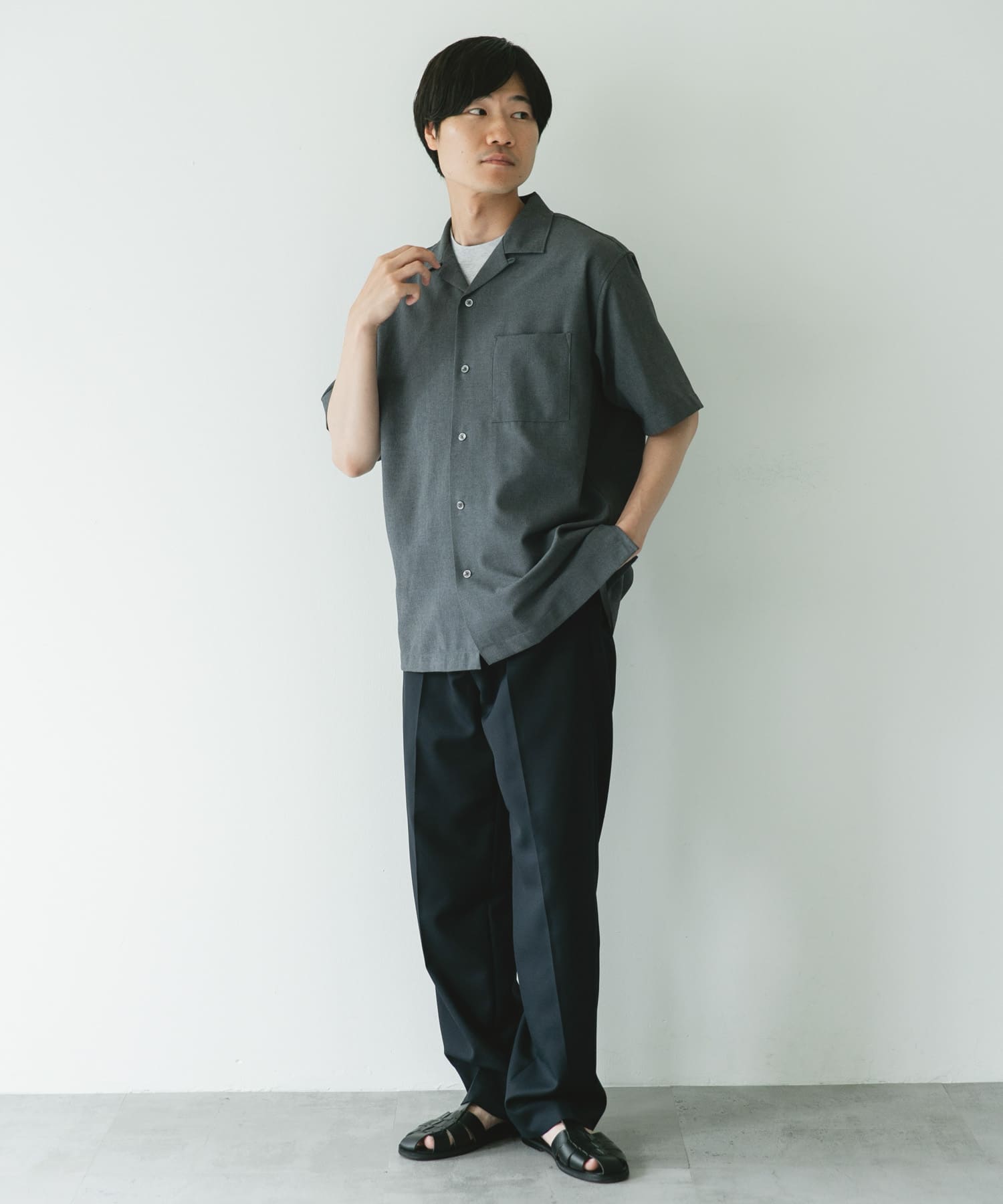 マイクロサッカー オープンカラー ショートスリーブシャツ(M