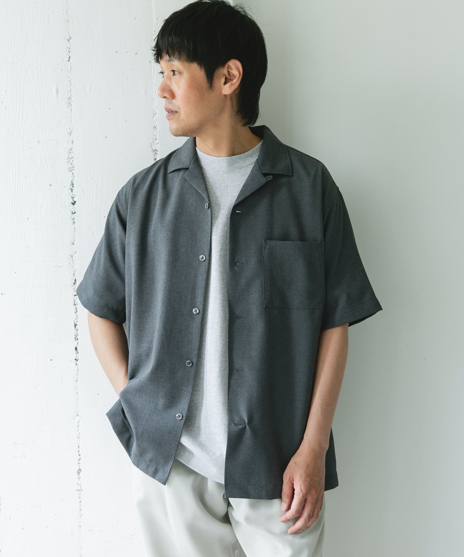 MEER. オープンカラーショートシャツ MEER. オープンカラーショートシャツ