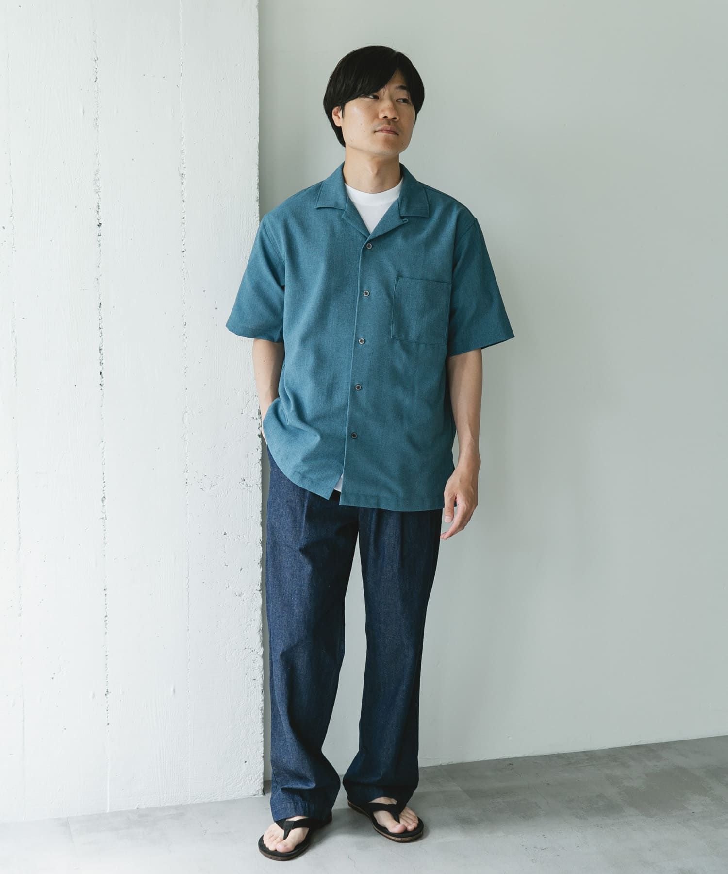 マイクロサッカー オープンカラー ショートスリーブシャツ(M