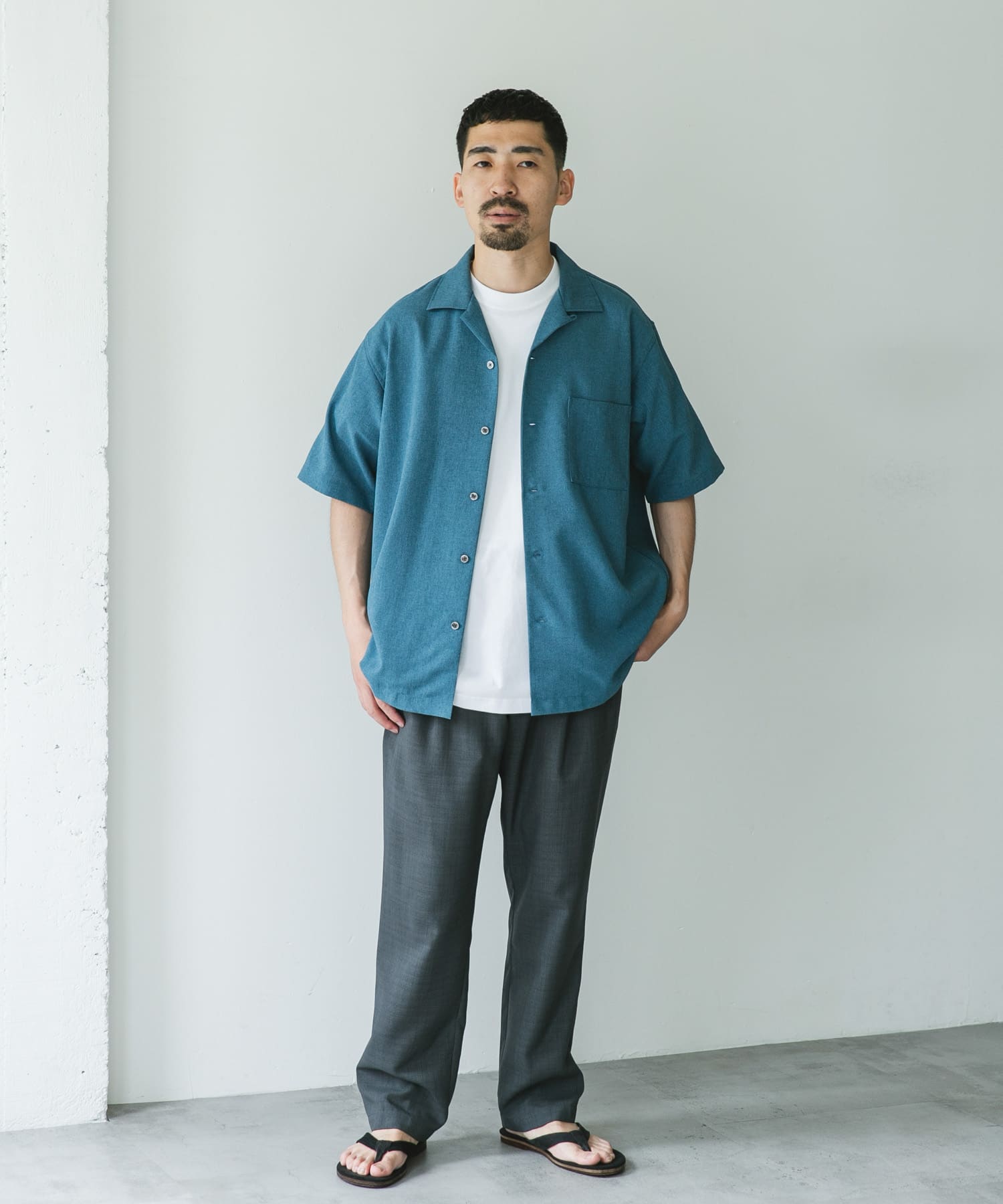 マイクロサッカー オープンカラー ショートスリーブシャツ(M