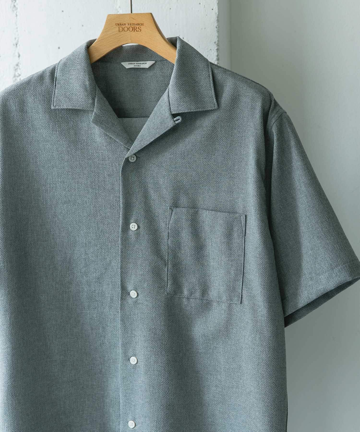 マイクロサッカー オープンカラー ショートスリーブシャツ GRAY M