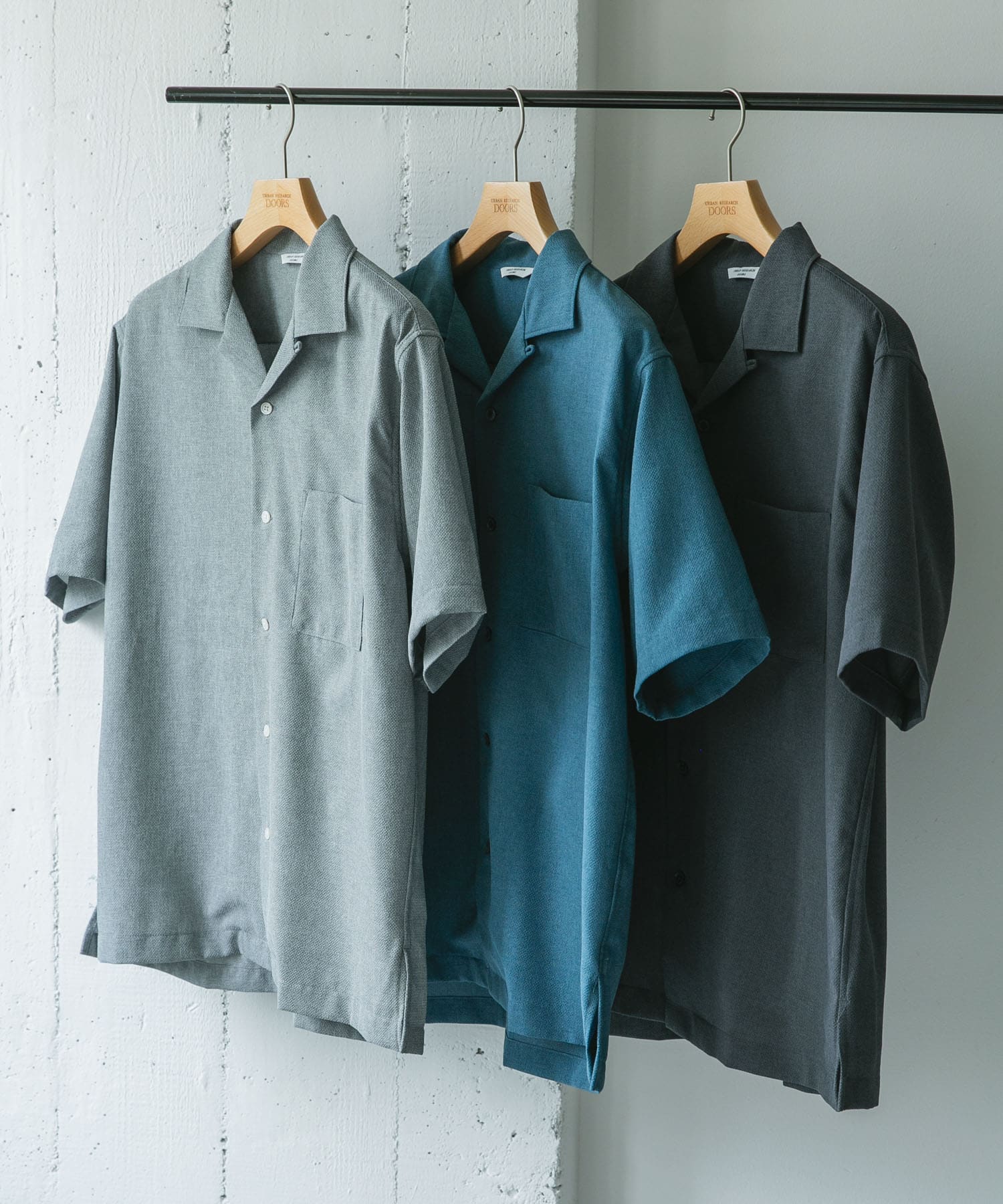 マイクロサッカー オープンカラー ショートスリーブシャツ GRAY L