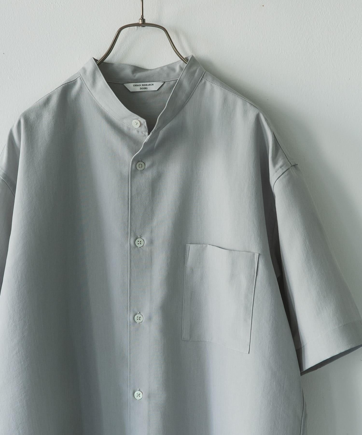 『XLサイズ/WEB限定』『吸水速乾』セオアルファバンドカラーショートスリーブシャツ L.GRAY M