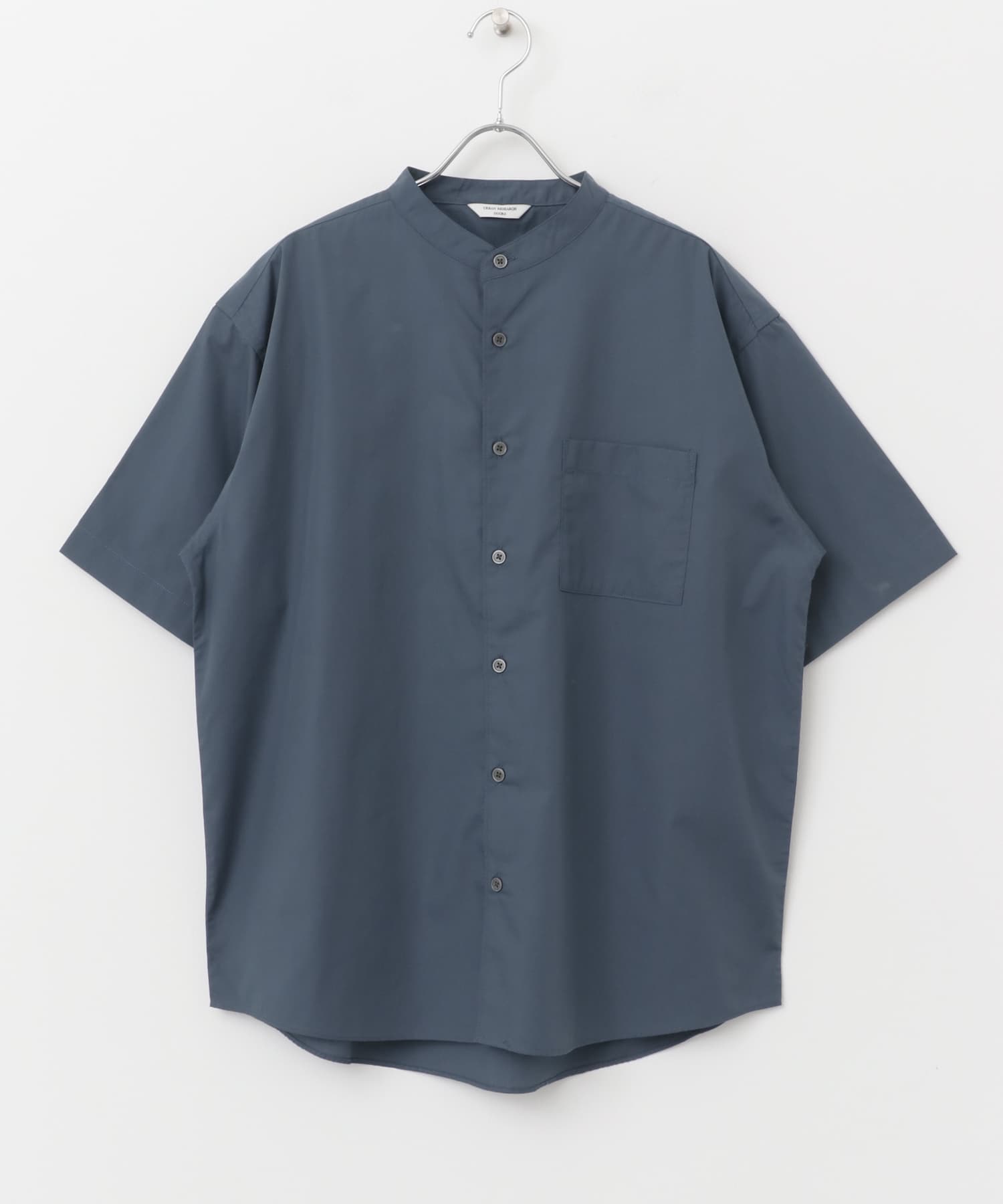 TC バンドカラー ショートスリーブシャツ BLUE NAVY M