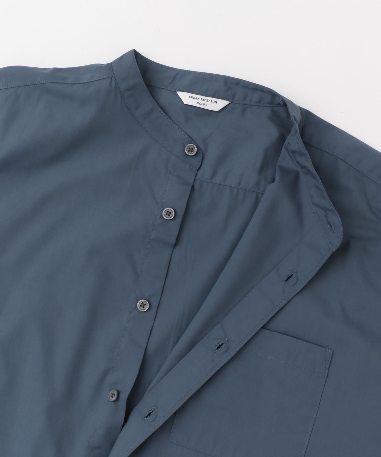 TC バンドカラー ショートスリーブシャツ BLUE NAVY M