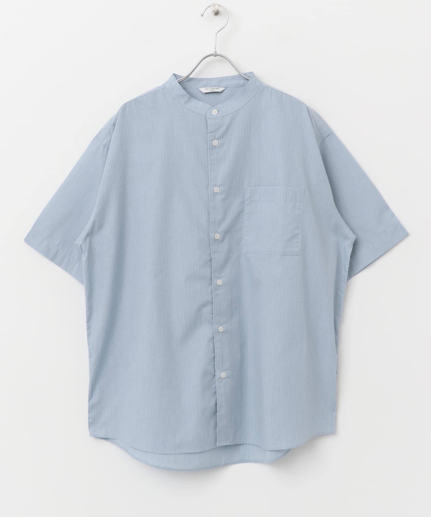 TC バンドカラー ショートスリーブシャツ CHECK M