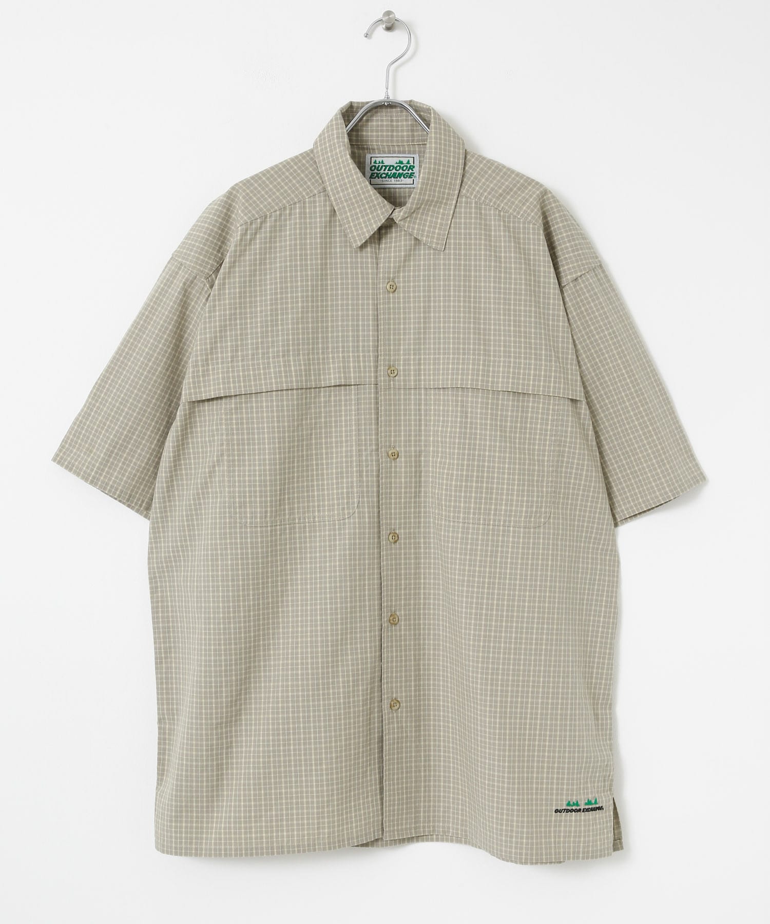 OUTDOOR EXCHANGE  SHORT-SLEEVE SHIRTS SAND M