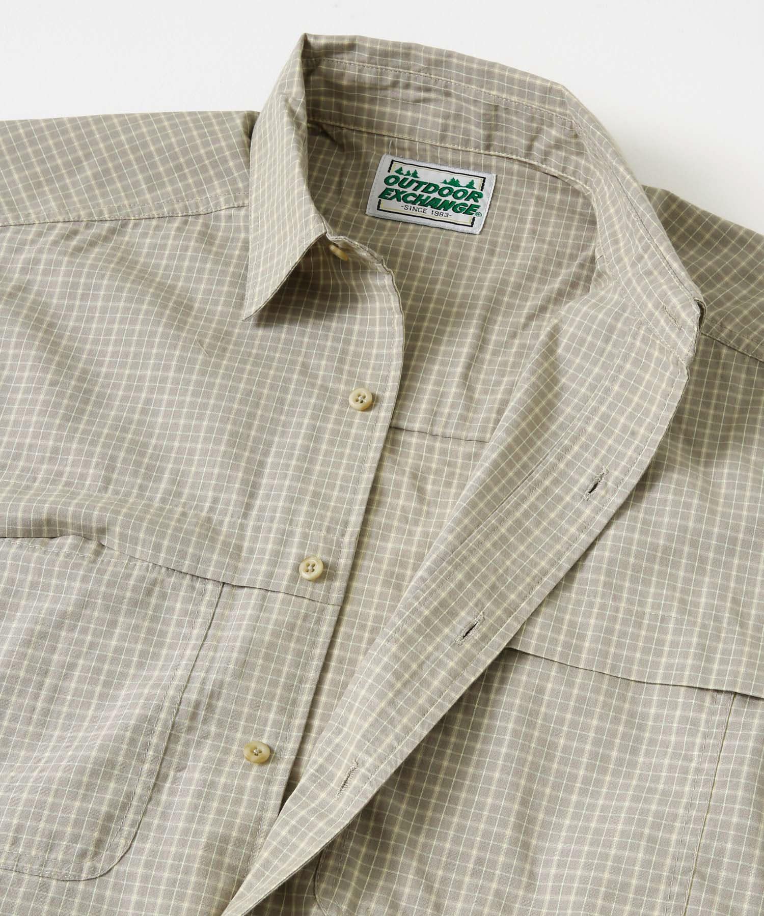 OUTDOOR EXCHANGE  SHORT-SLEEVE SHIRTS SAND M