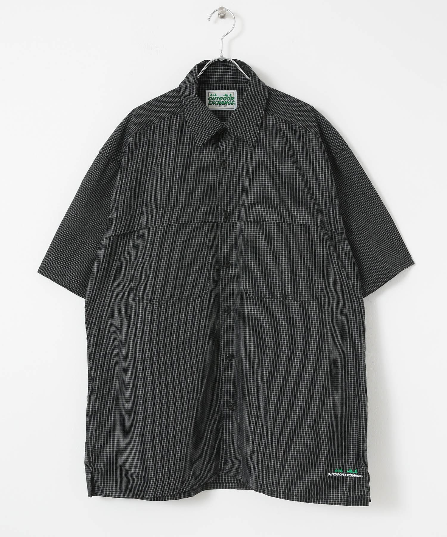 OUTDOOR EXCHANGE  SHORT-SLEEVE SHIRTS BLACK M