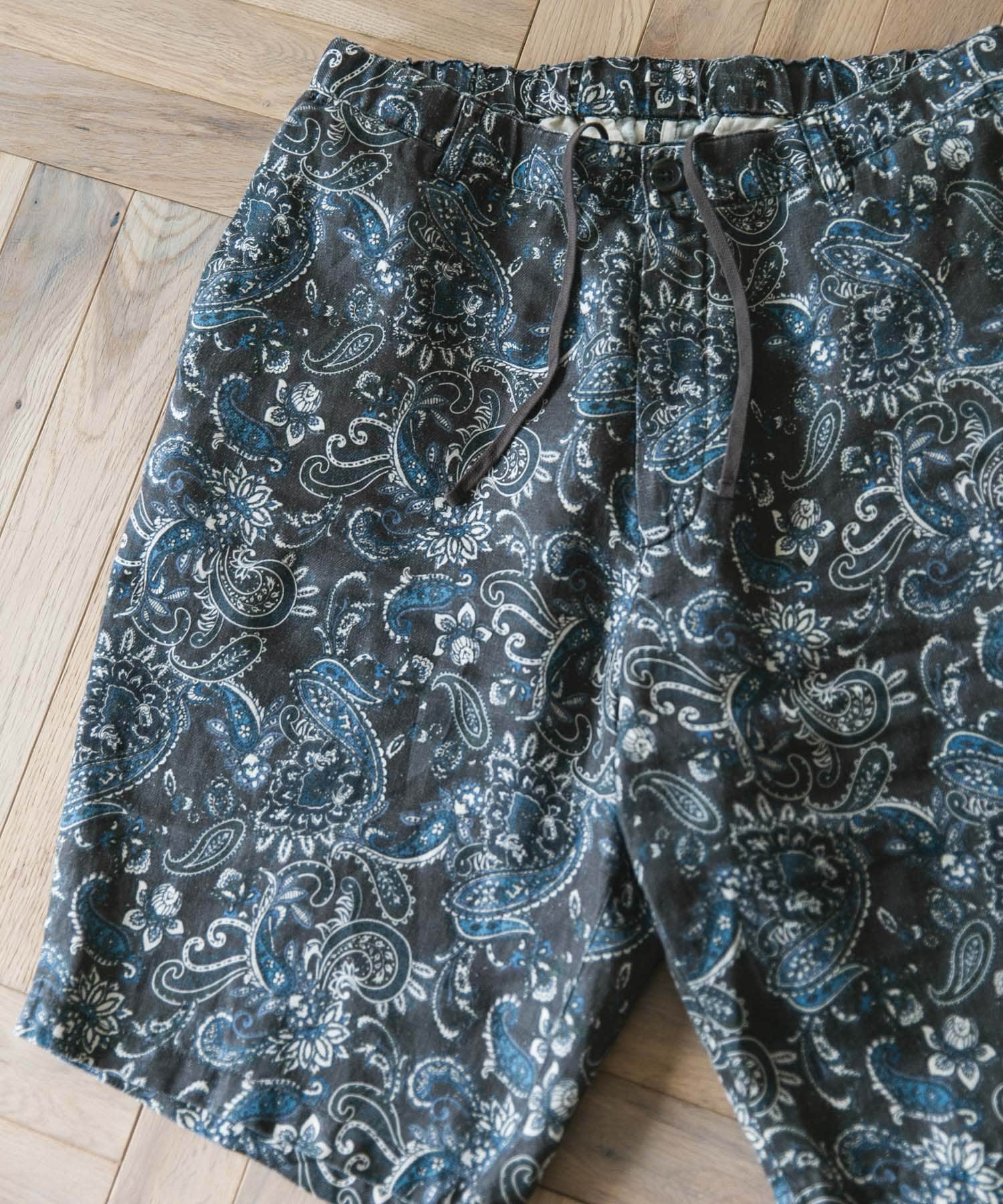 ツイルリネン イージーショーツ PAISLEY M